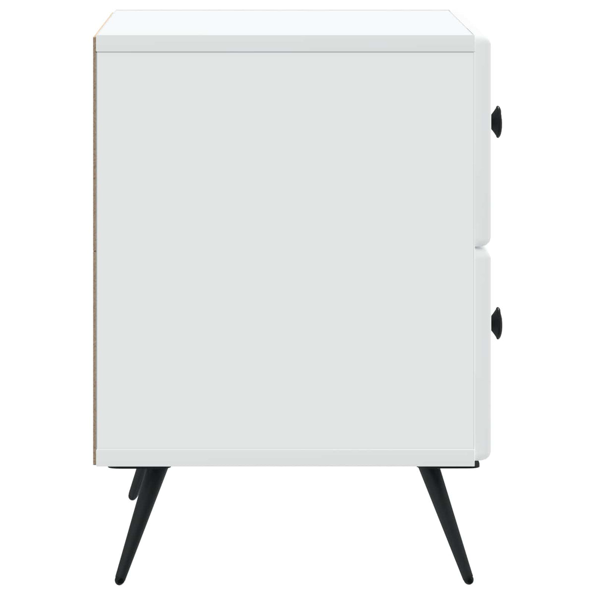 Bedside Cabinet White 43 x 34.5 x 47.5 cm Engineered Wood