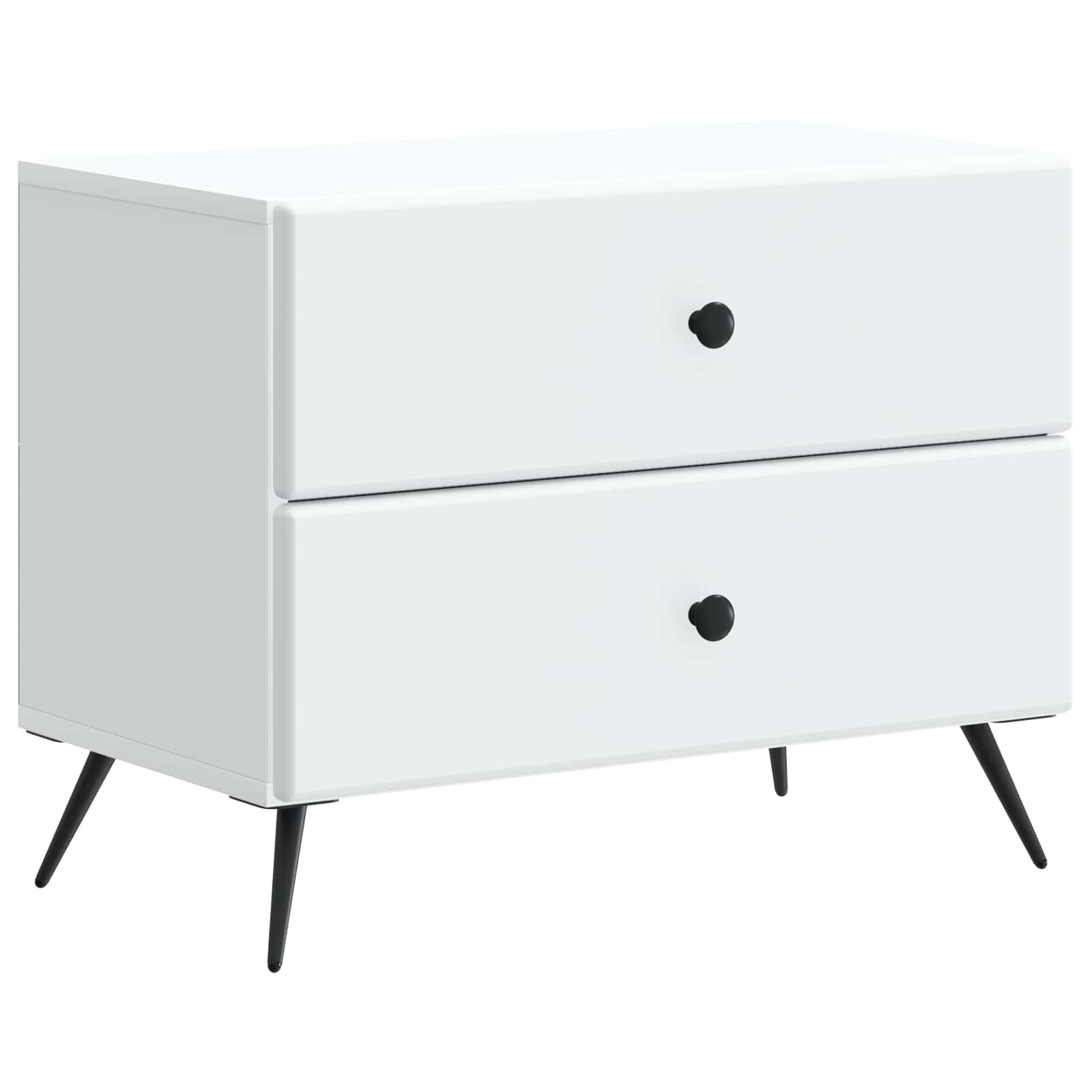 Bedside Cabinet White 62 x 34.5 x 47.5 cm Engineered Wood
