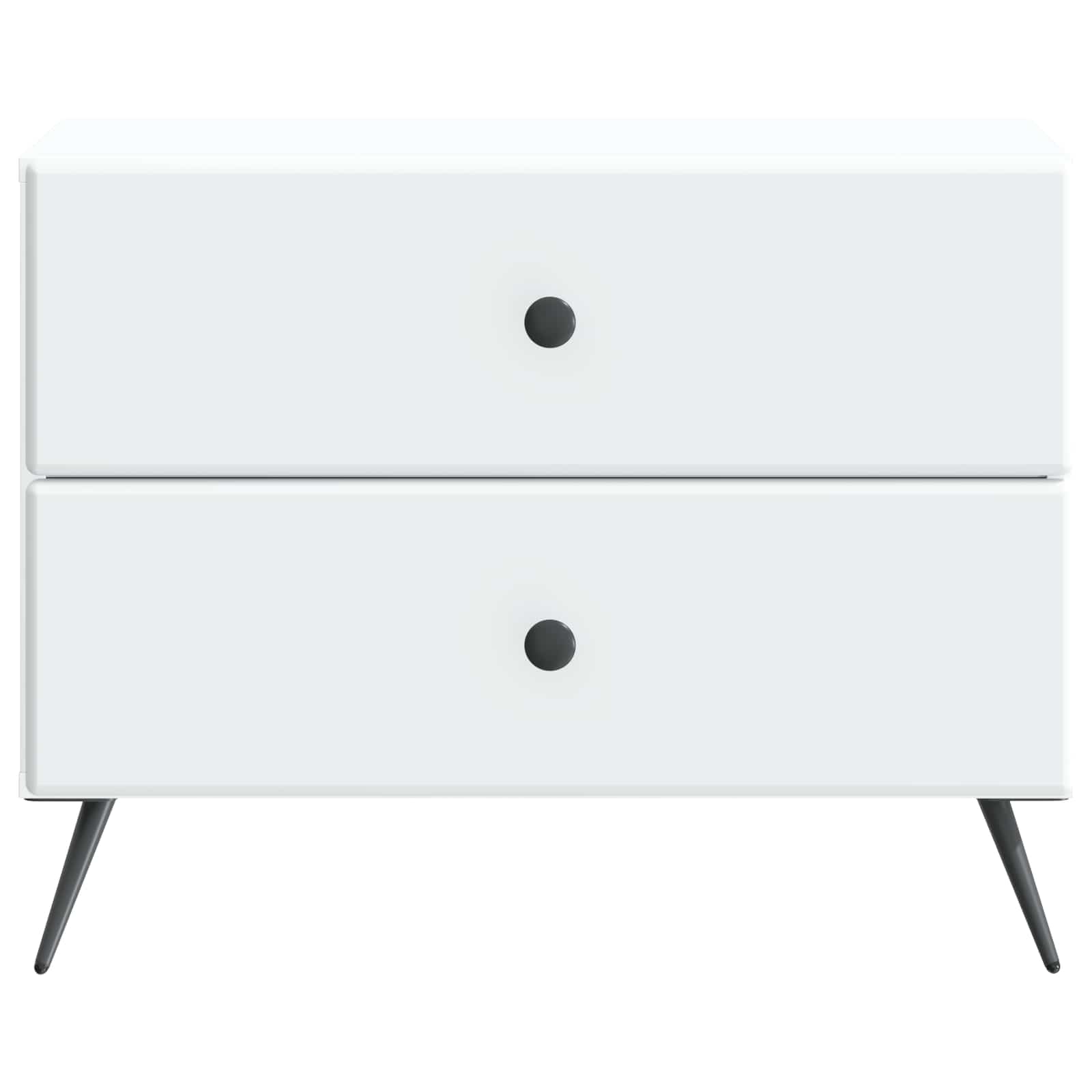 Bedside Cabinet White 62 x 34.5 x 47.5 cm Engineered Wood