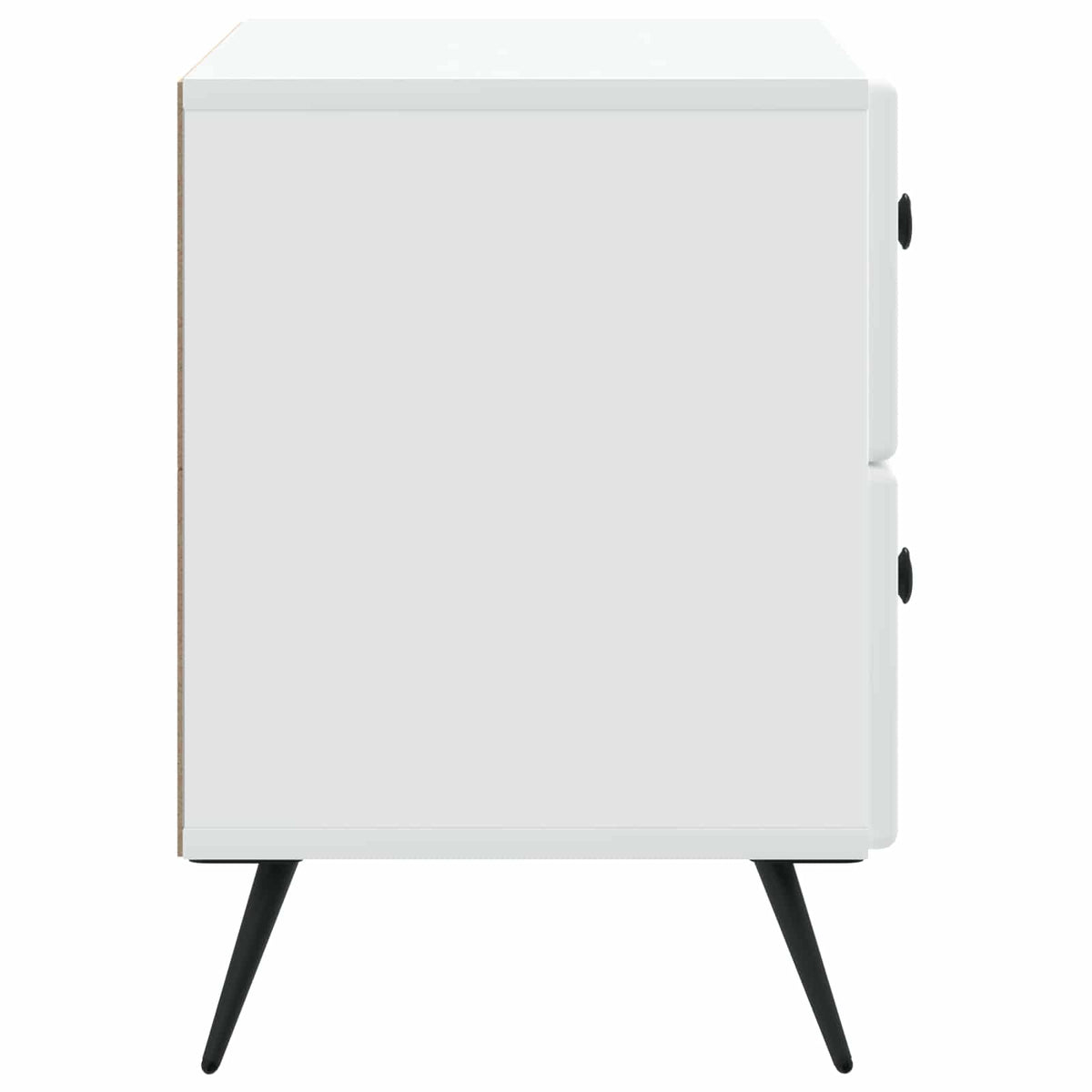Bedside Cabinet White 62 x 34.5 x 47.5 cm Engineered Wood