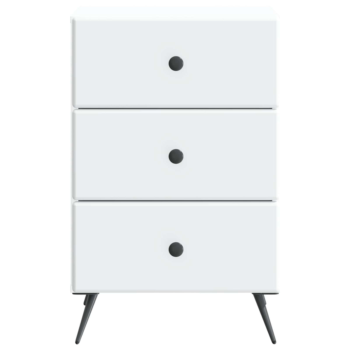 Bedside Cabinet White 43 x 41 x 66.5 cm Engineered Wood