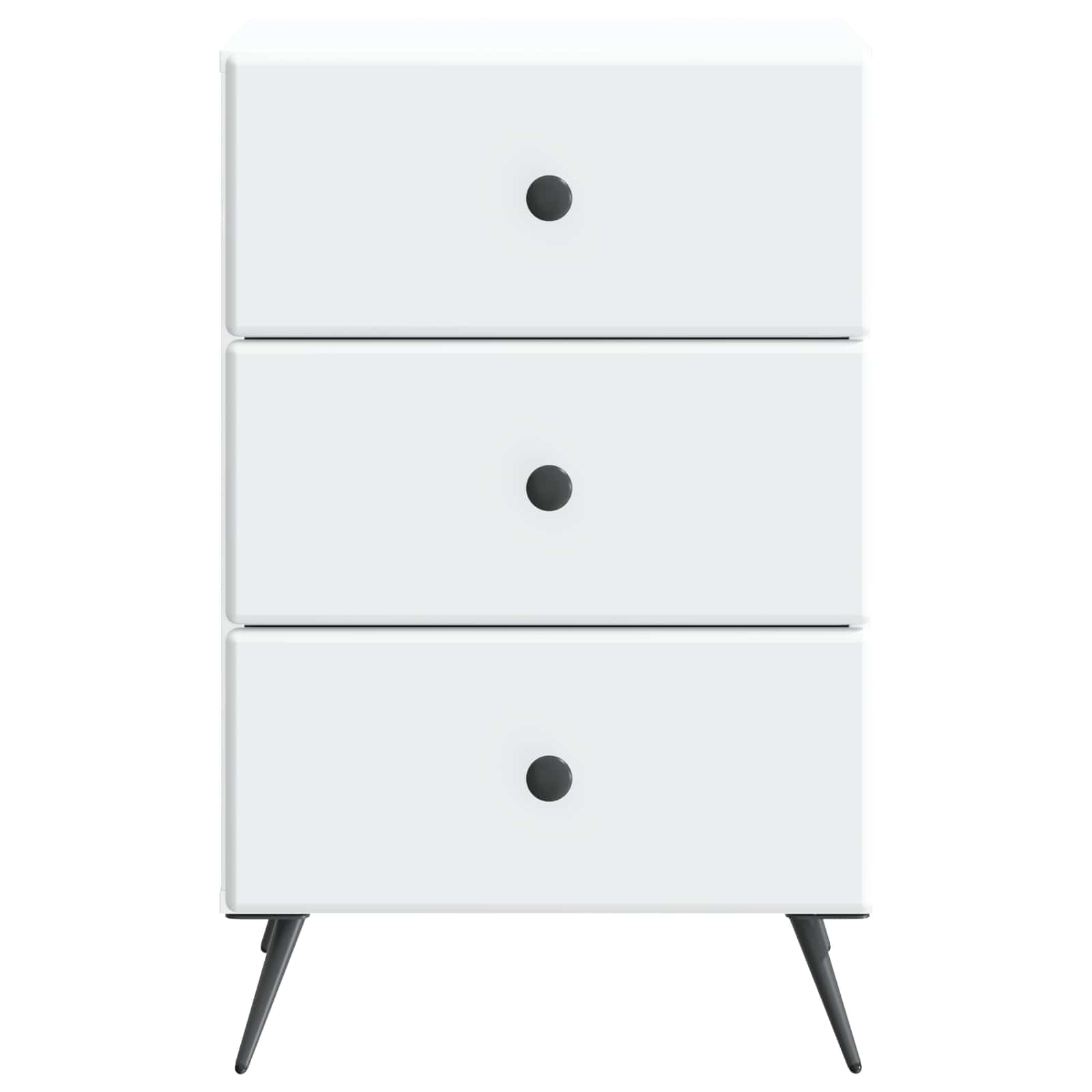 Bedside Cabinet White 43 x 41 x 66.5 cm Engineered Wood