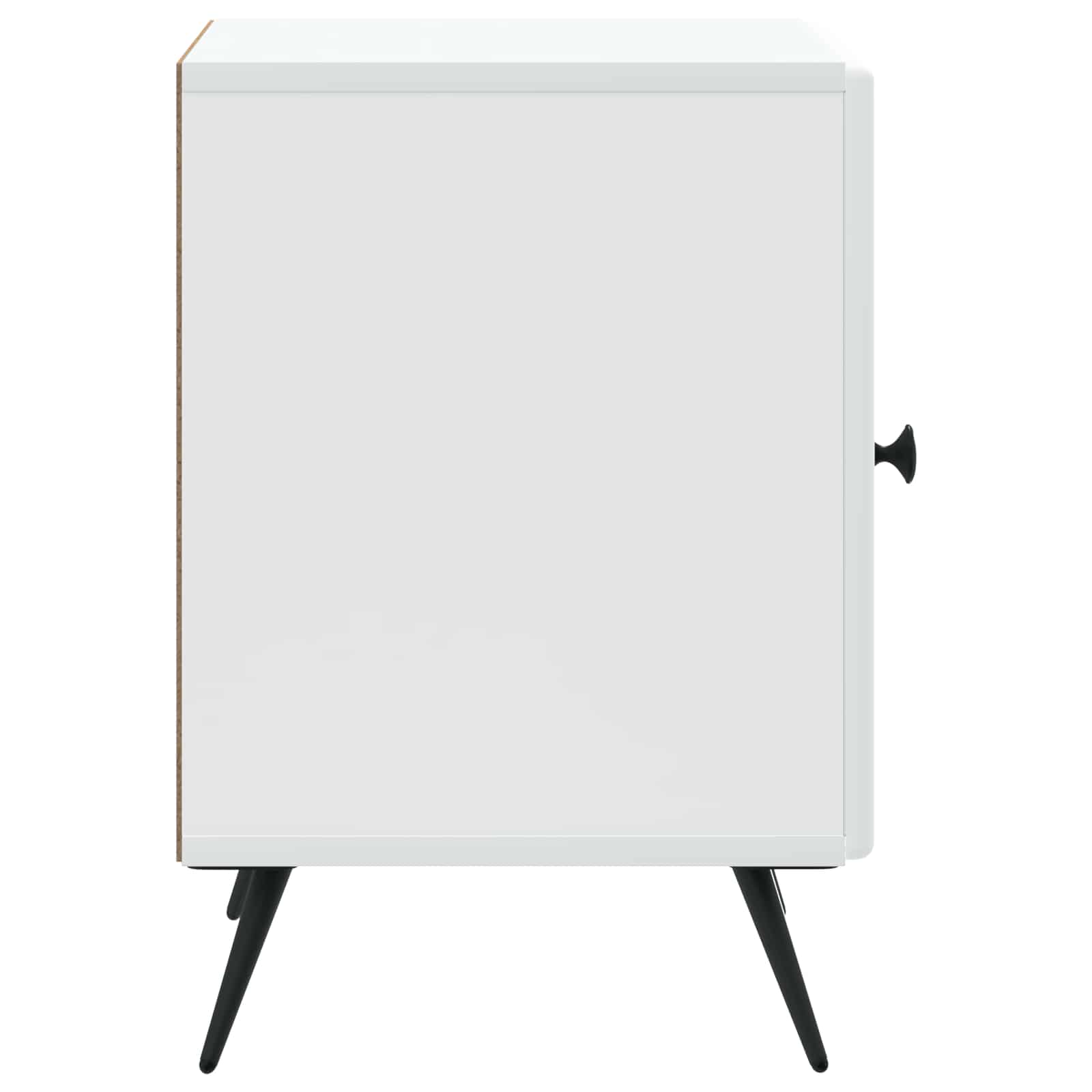 Bedside Cabinet White 43 x 34.5 x 50 cm Engineered Wood