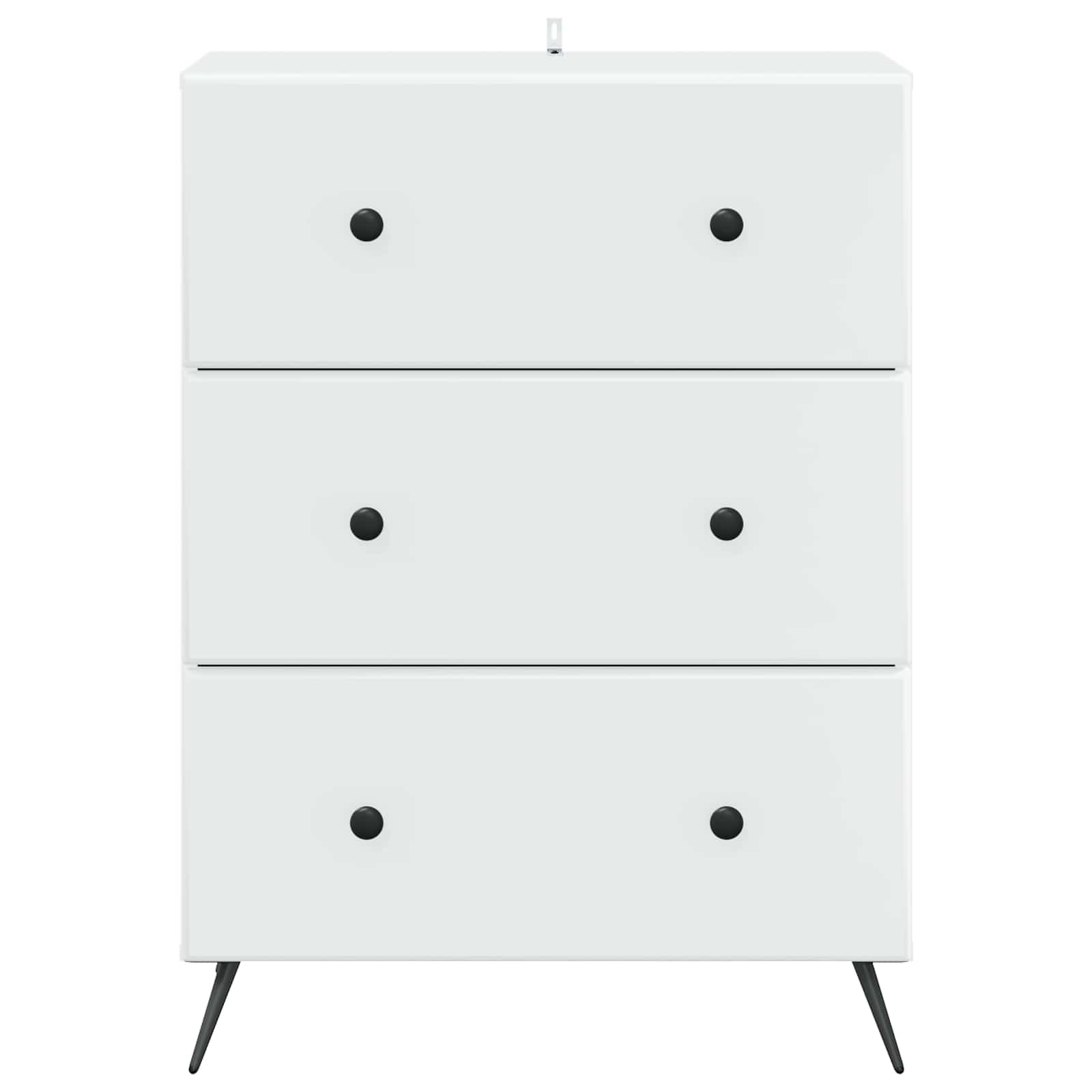 Drawer Cabinet White 66 x 34.5 x 90 cm Engineered Wood