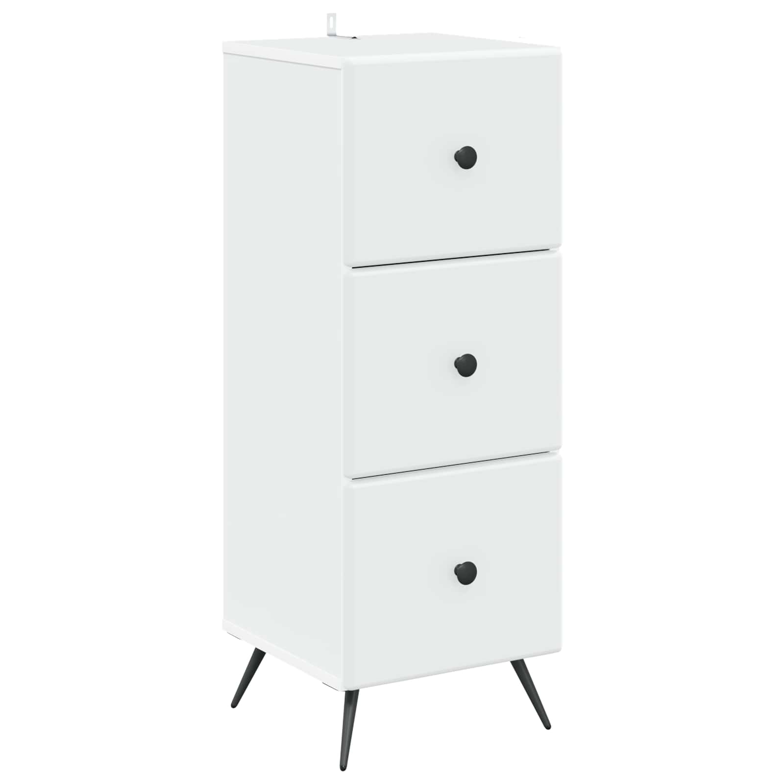 Drawer Cabinet White 33 x 34.5 x 90 cm Engineered Wood