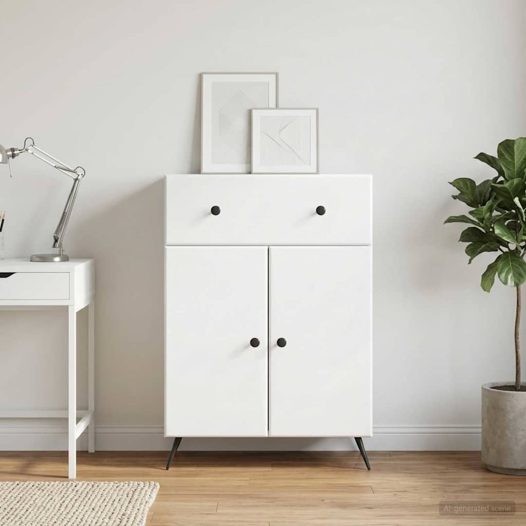 Sideboard White 66 x 34.5 x 90 cm Engineered Wood