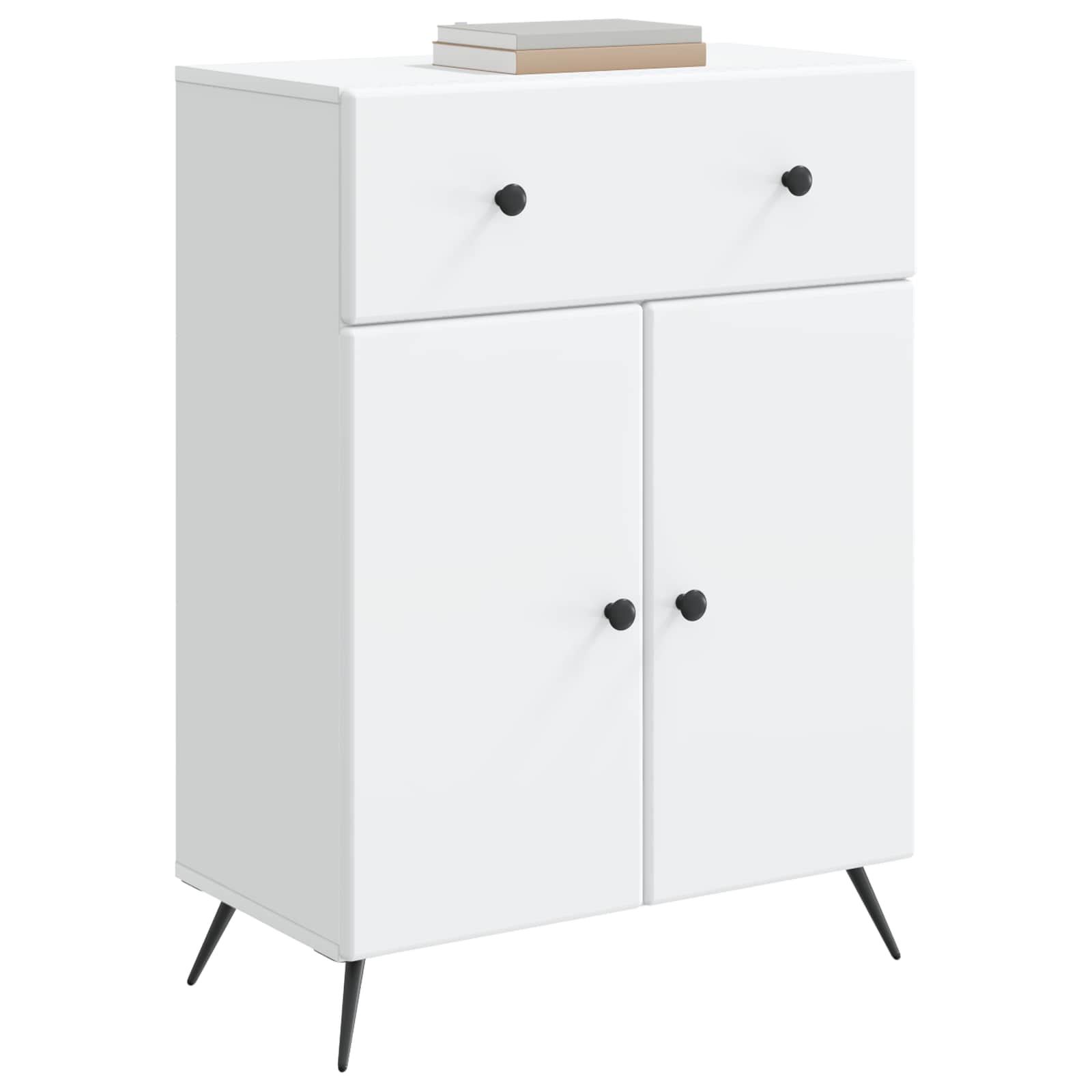 Sideboard with Drawer White 66 x 34.5 x 90 cm Engineered Wood