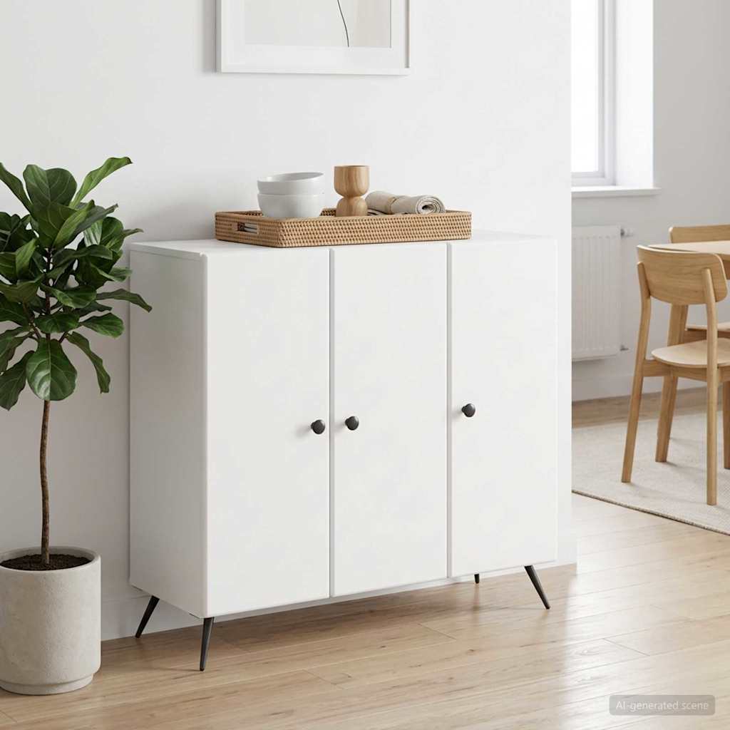 Sideboard White 89 x 34.5 x 80 cm Engineered Wood