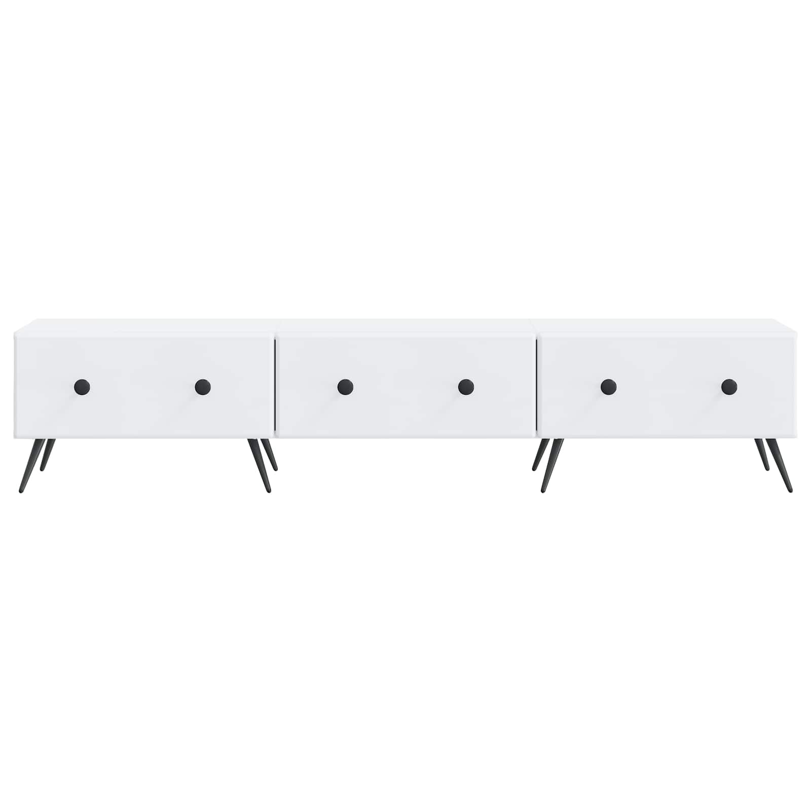 TV Cabinet with Drawer White 147 x 34.5 x 30 cm Engineered Wood
