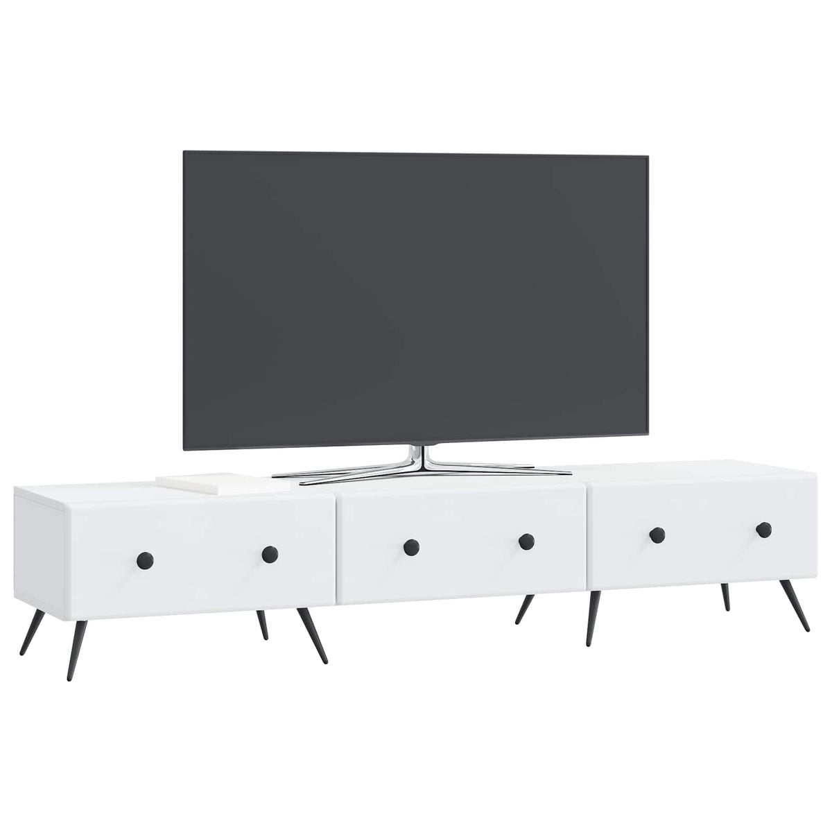 TV Cabinet with Drawer White 147 x 34.5 x 30 cm Engineered Wood