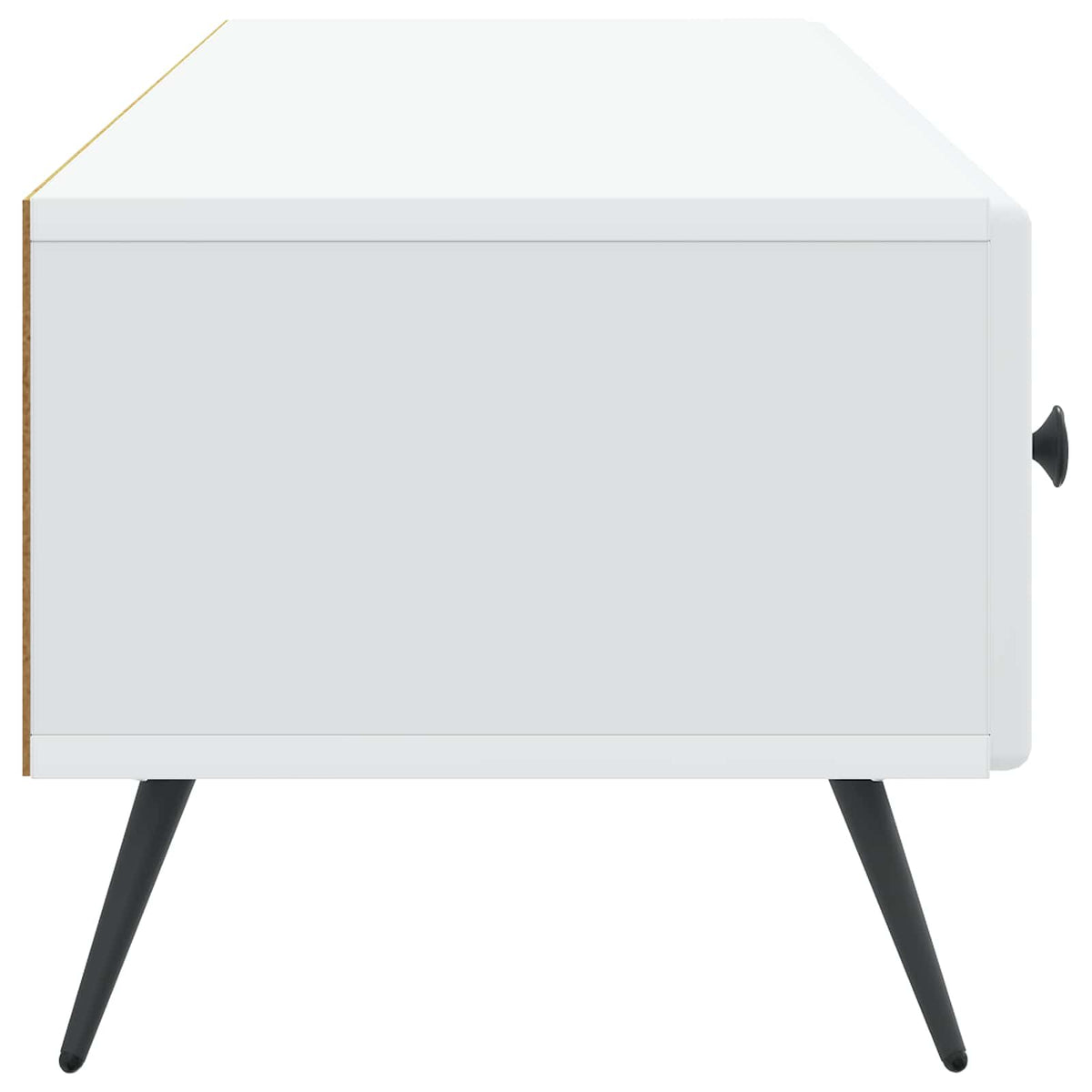 TV Cabinet with Drawer White 147 x 34.5 x 30 cm Engineered Wood