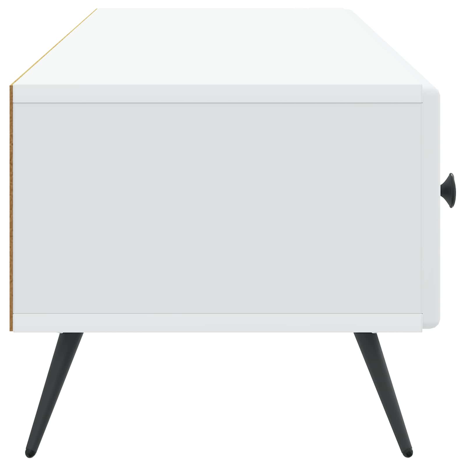 TV Cabinet with Drawer White 147 x 34.5 x 30 cm Engineered Wood