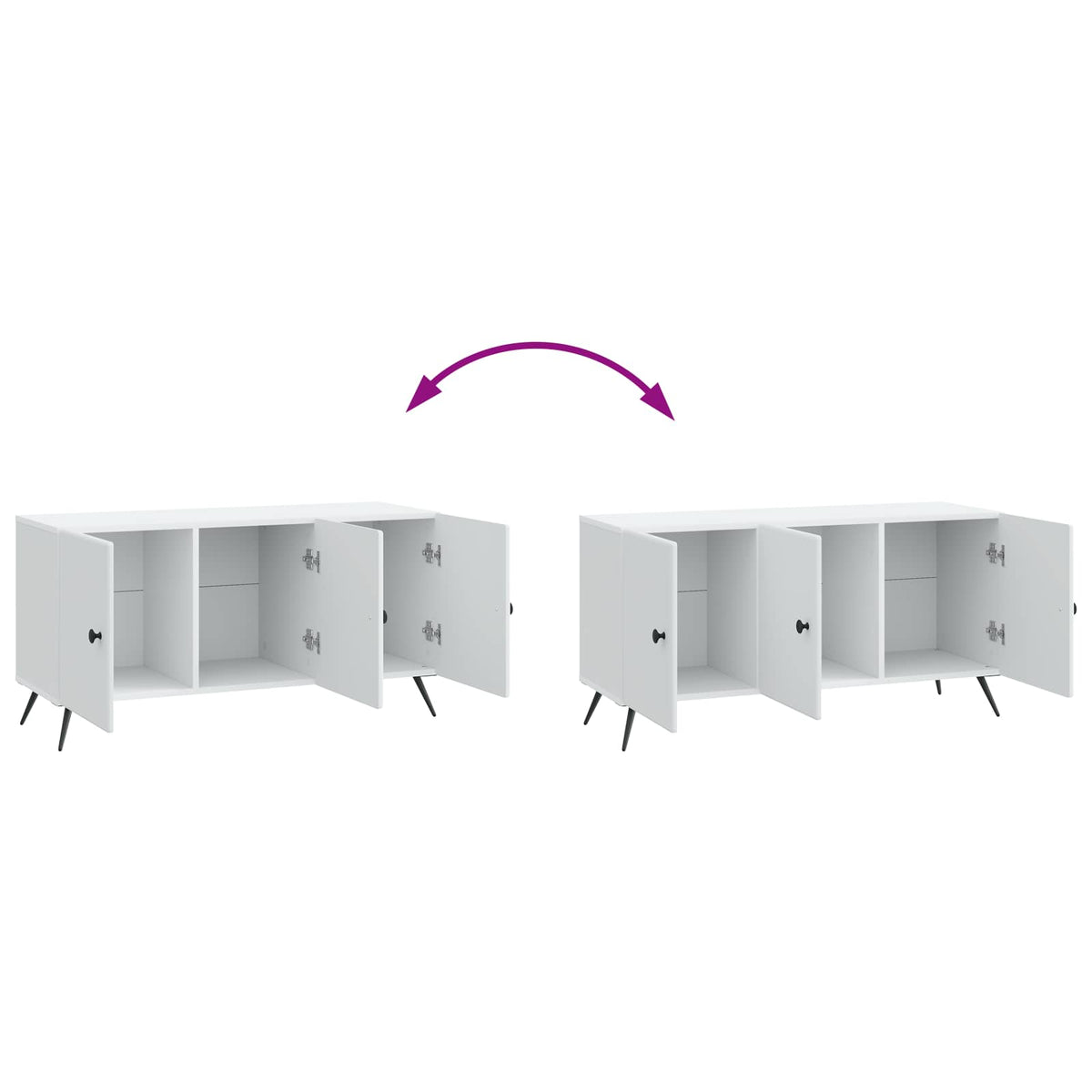 TV Cabinet White 99 x 34.5 x 50 cm Engineered Wood