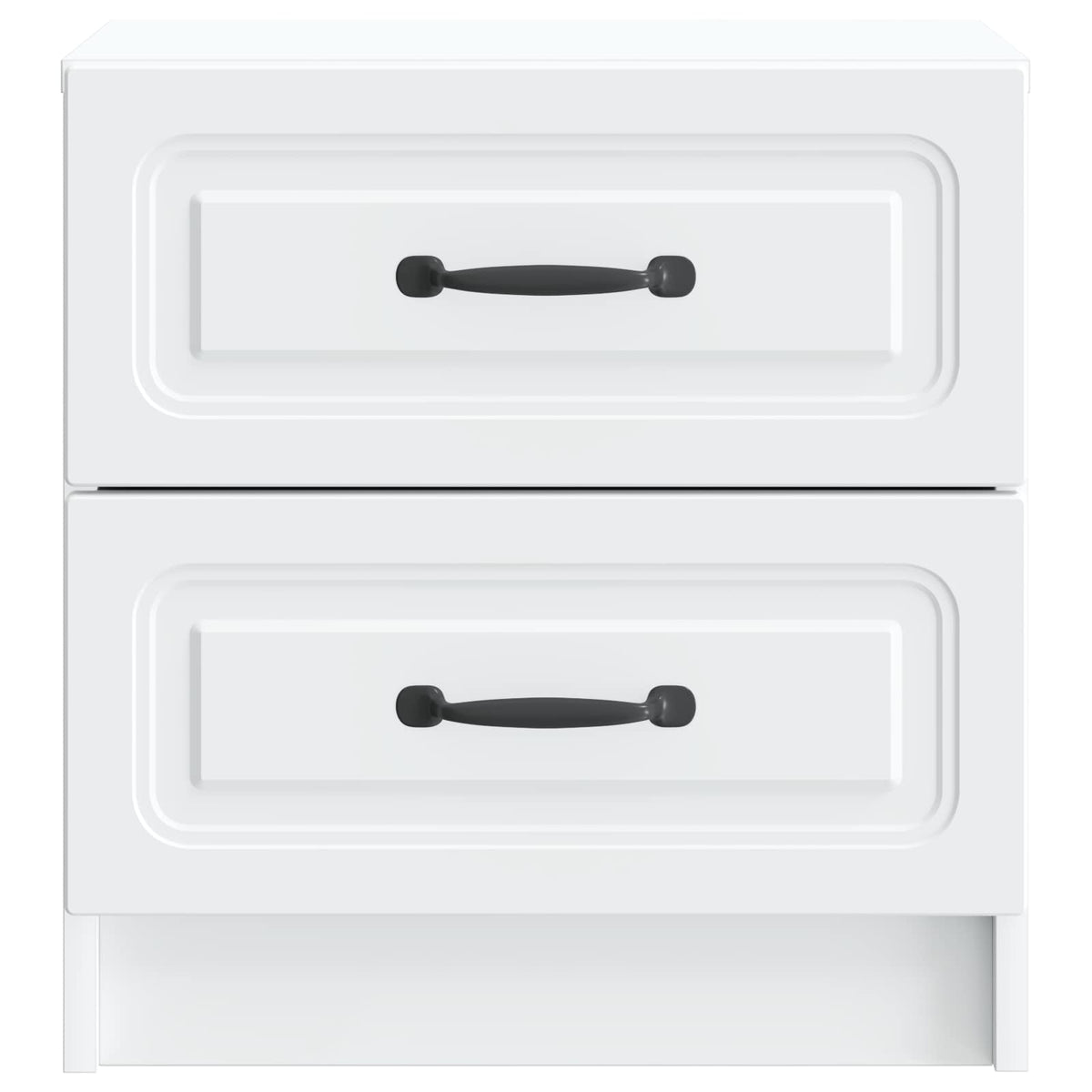Bedside Cabinet White 43 x 34.5 x 44.5 cm Engineered Wood