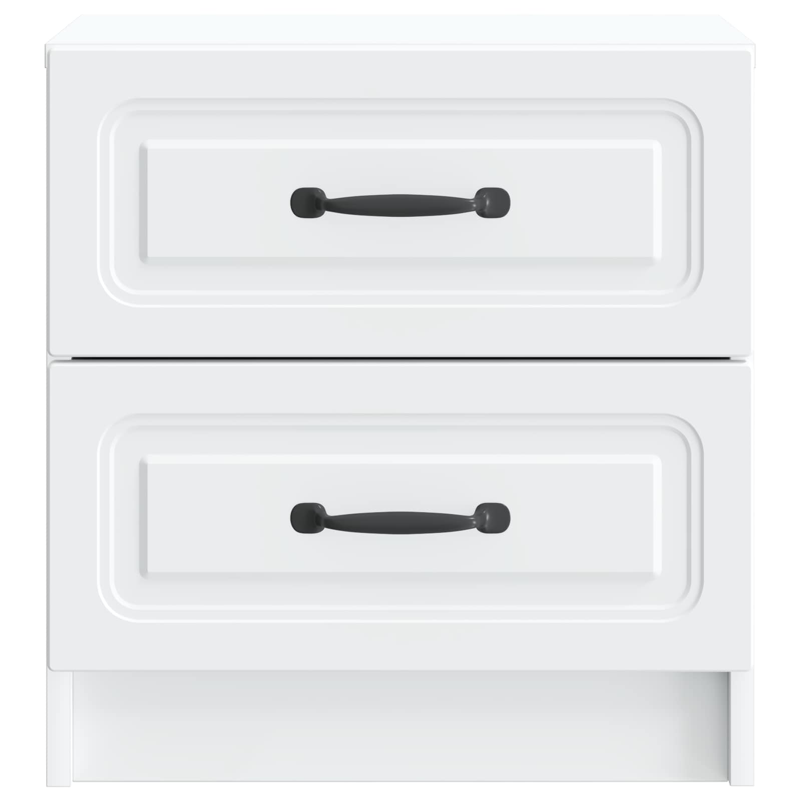 Bedside Cabinet White 43 x 34.5 x 44.5 cm Engineered Wood