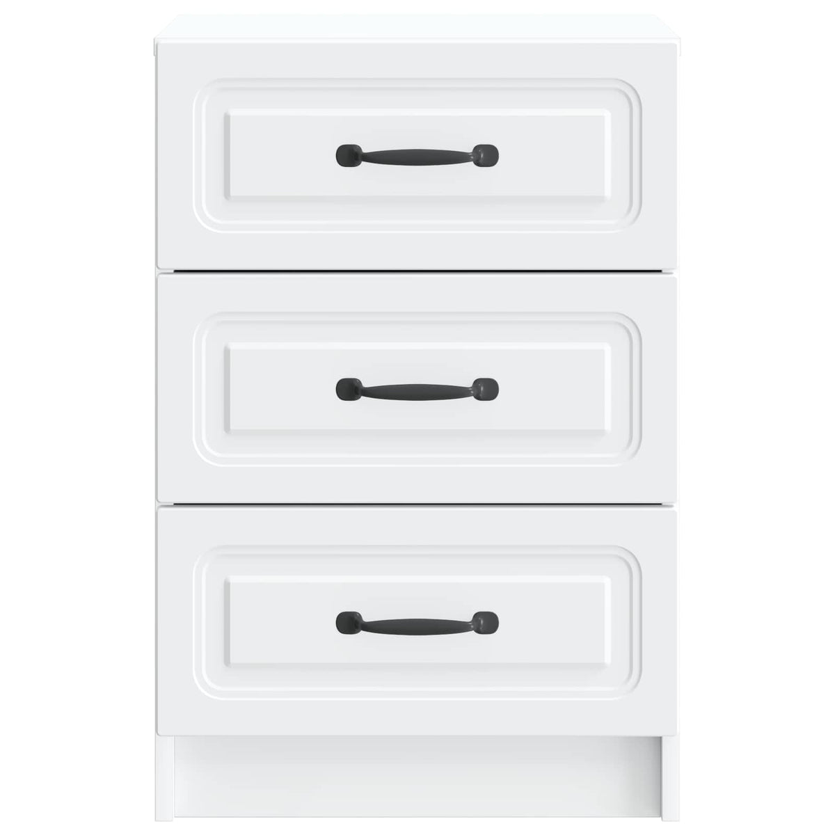 Bedside Cabinet White 43 x 41 x 63.5 cm Engineered Wood