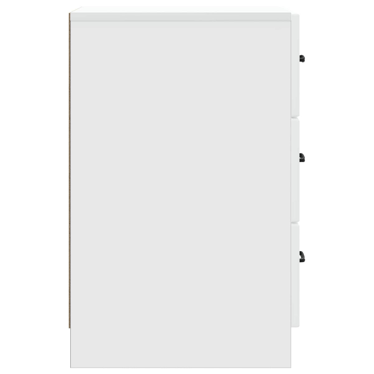 Bedside Cabinet White 43 x 41 x 63.5 cm Engineered Wood