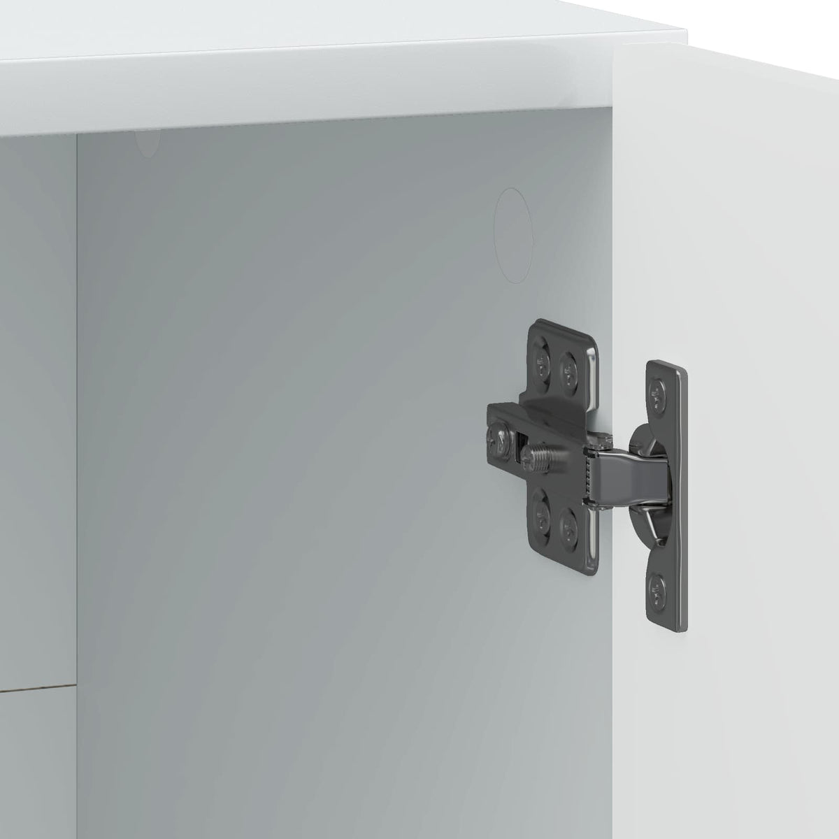 Bedside Cabinet White 43 x 34.5 x 47 cm Engineered Wood
