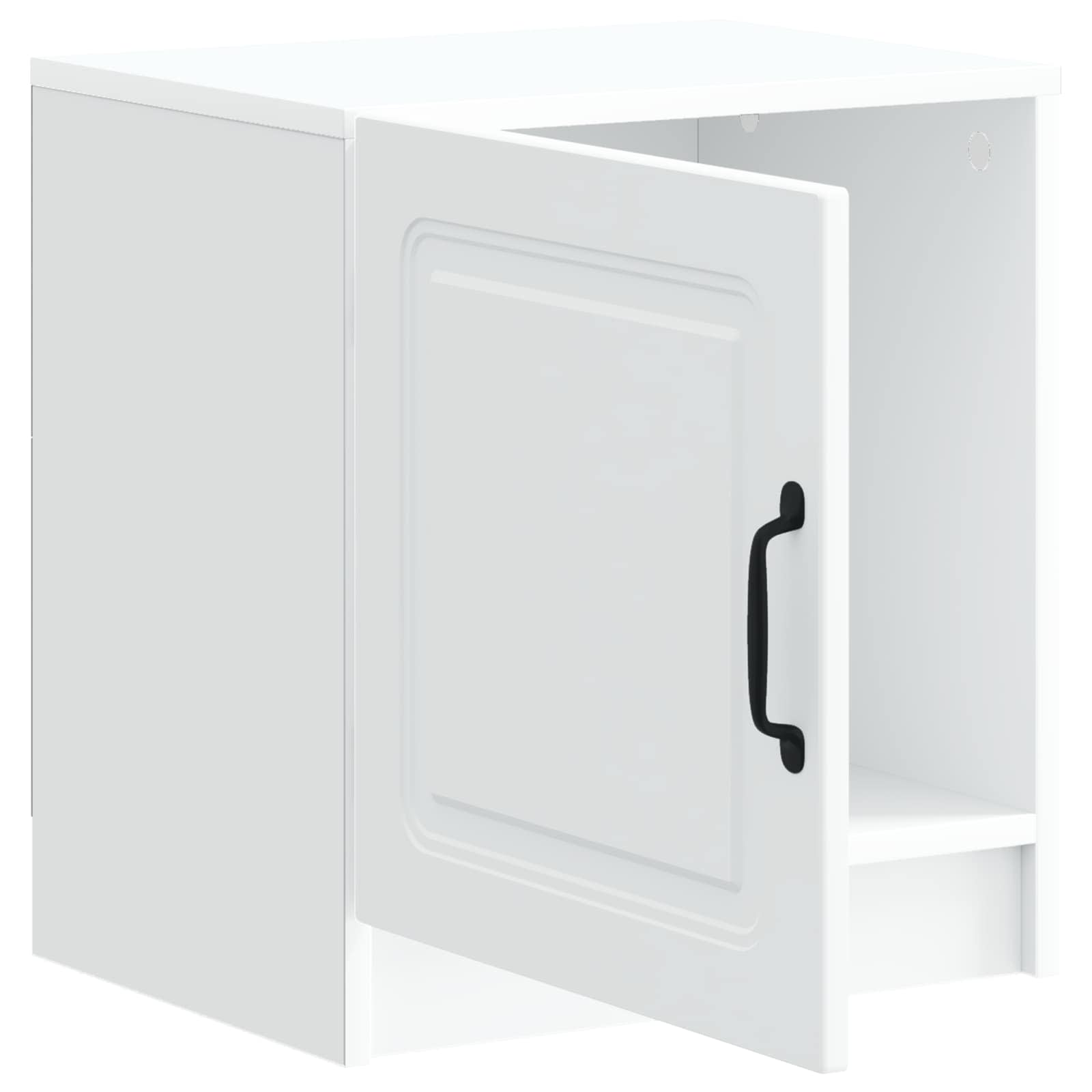 Bedside Cabinet White 43 x 34.5 x 47 cm Engineered Wood