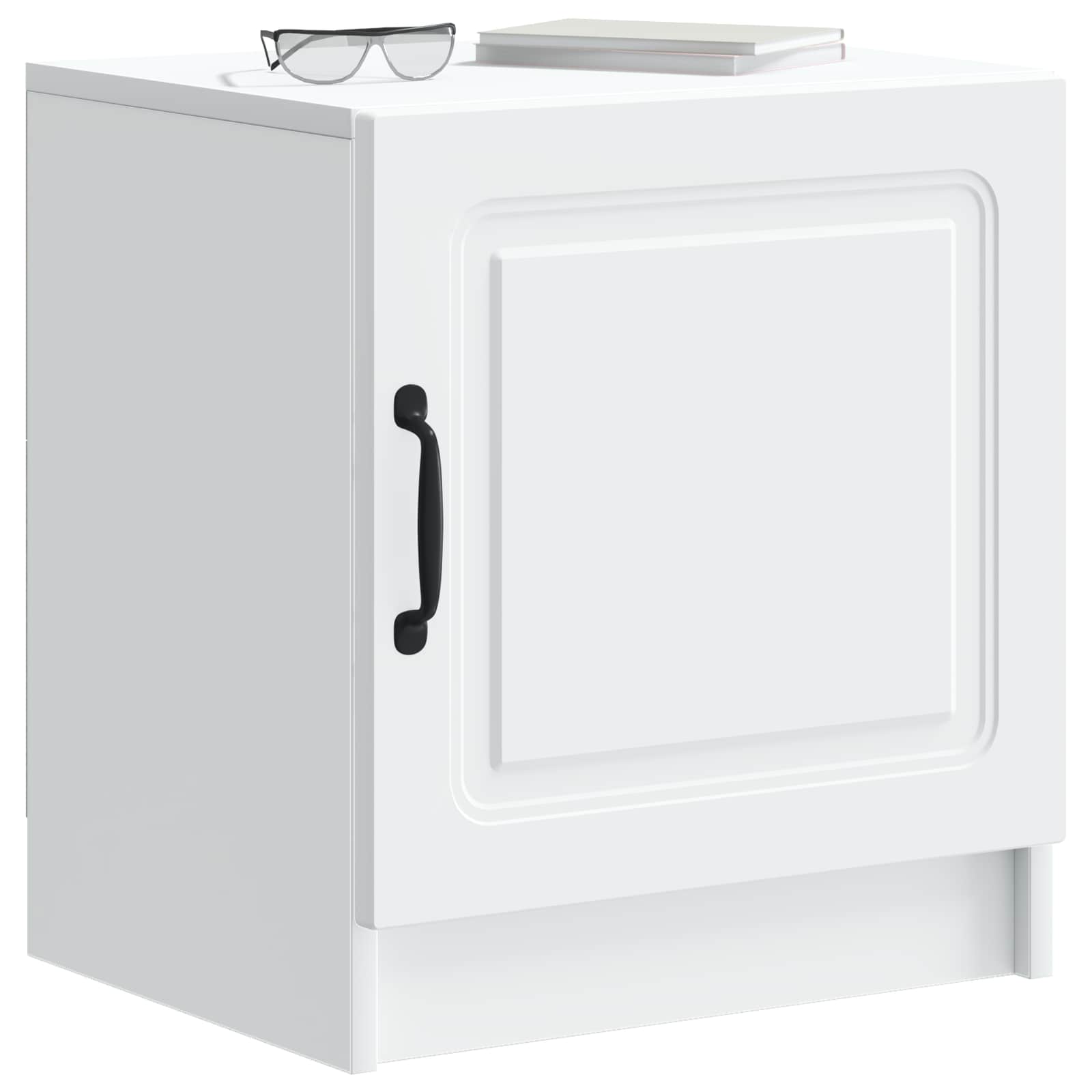 Bedside Cabinet White 43 x 34.5 x 47 cm Engineered Wood