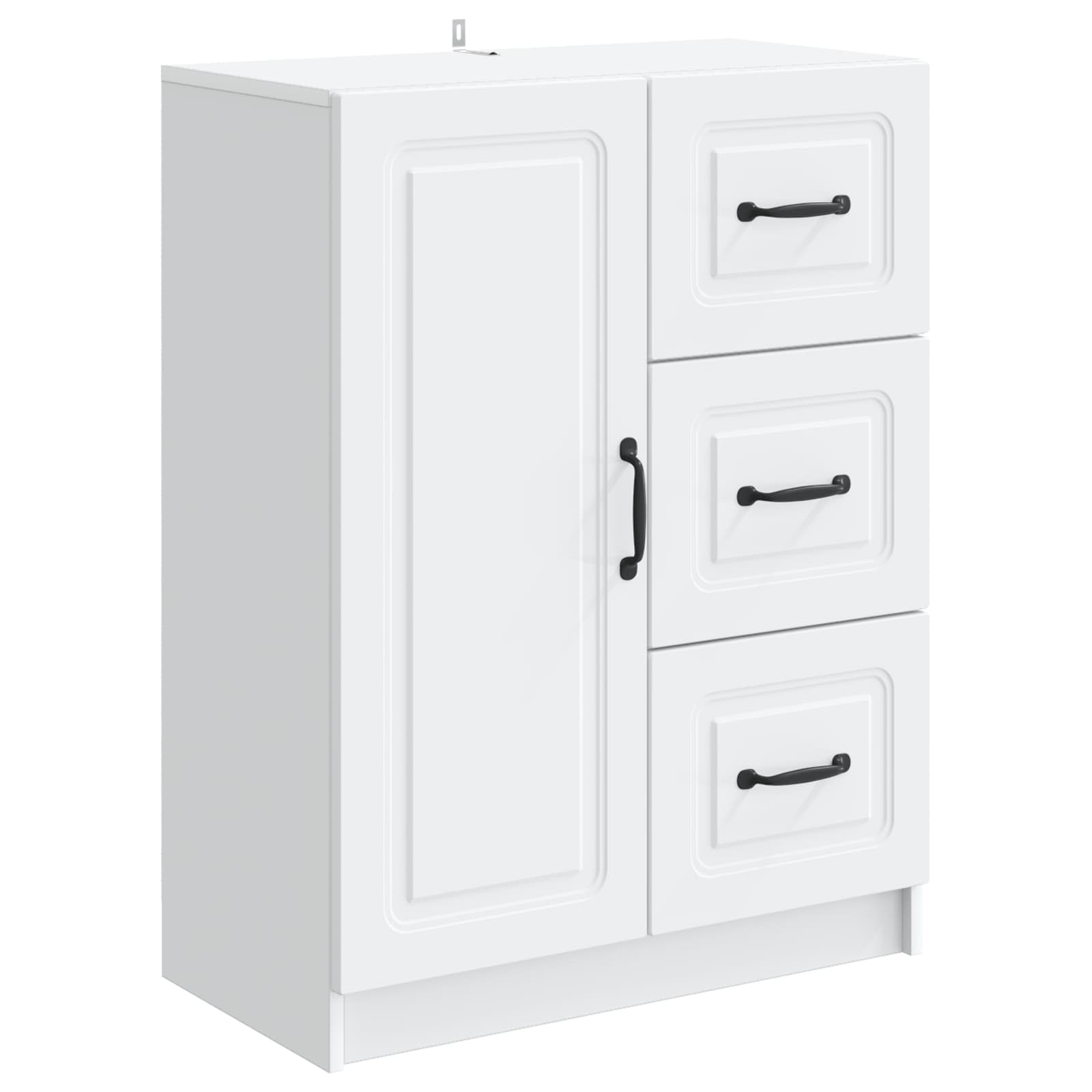 Sideboard with Drawer White 66 x 34.5 x 87 cm Engineered Wood