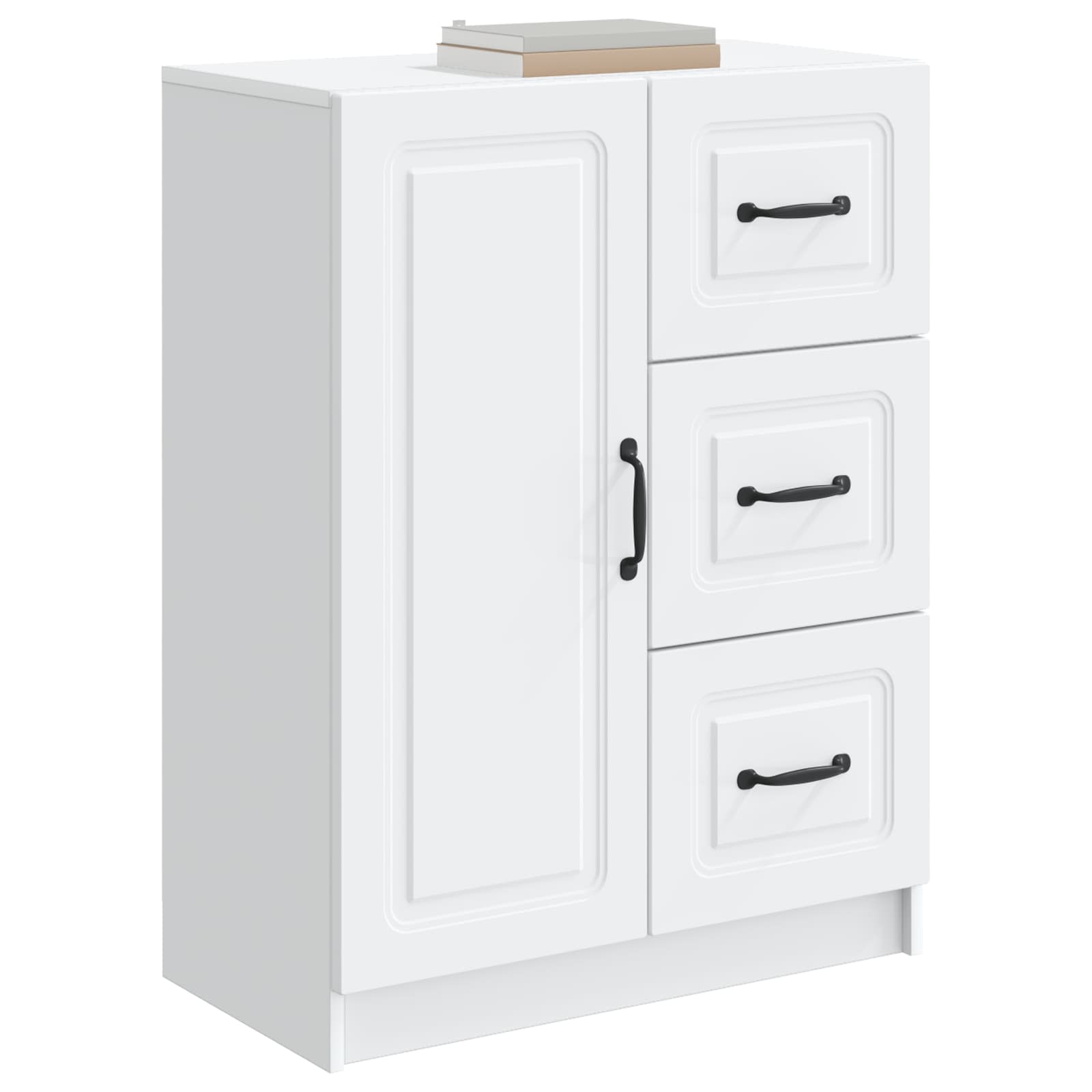 Sideboard with Drawer White 66 x 34.5 x 87 cm Engineered Wood