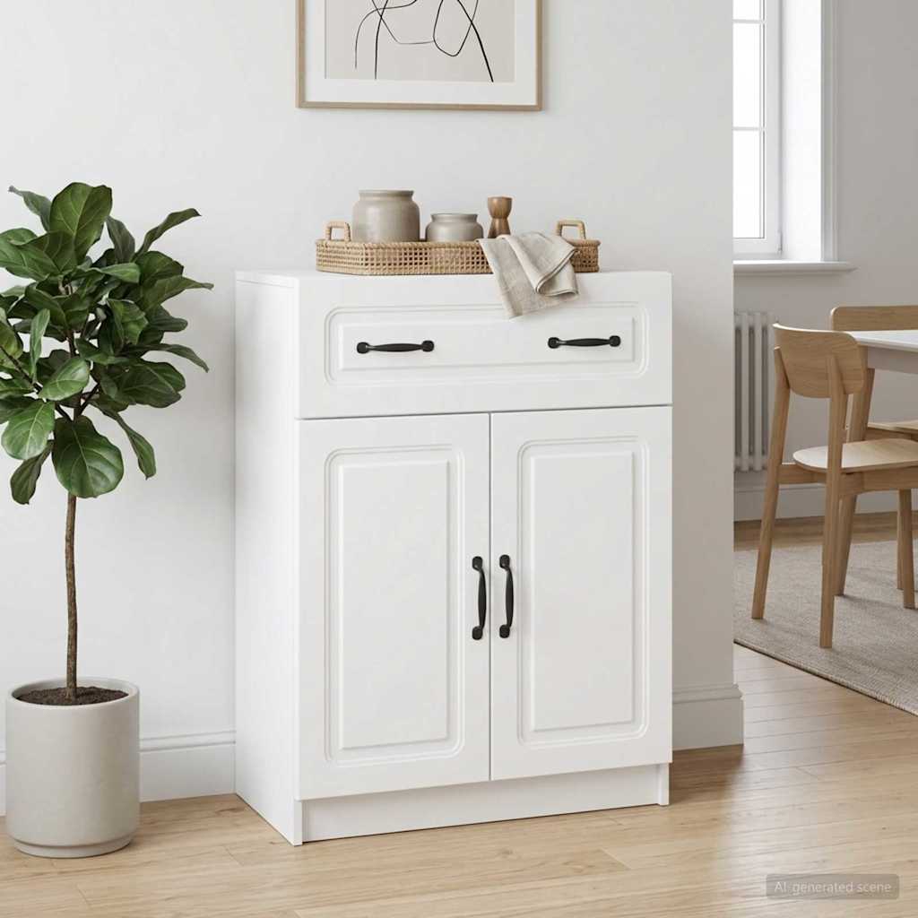 Sideboard White 66 x 34.5 x 87 cm Engineered Wood