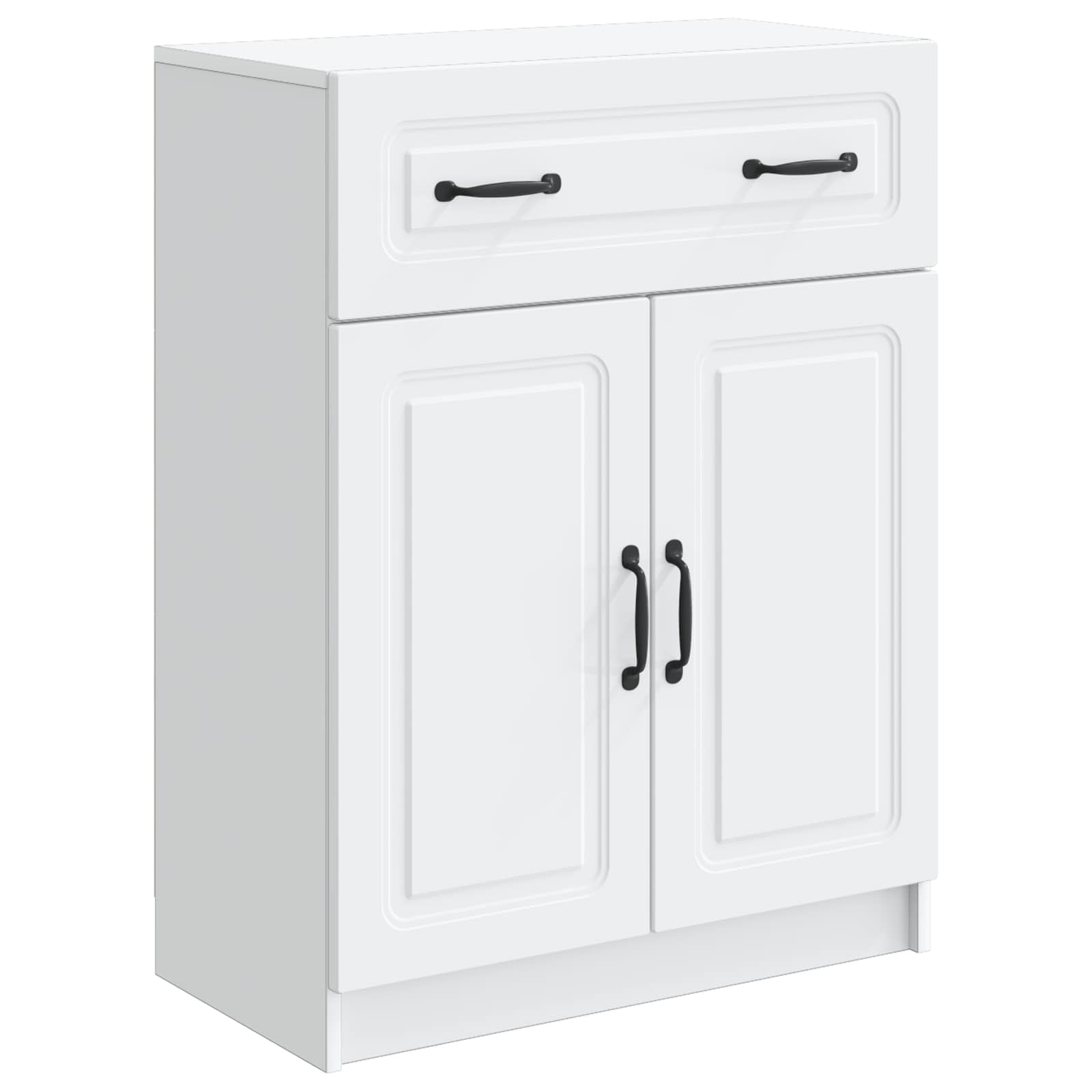 Sideboard with Drawer White 66 x 34.5 x 87 cm Engineered Wood