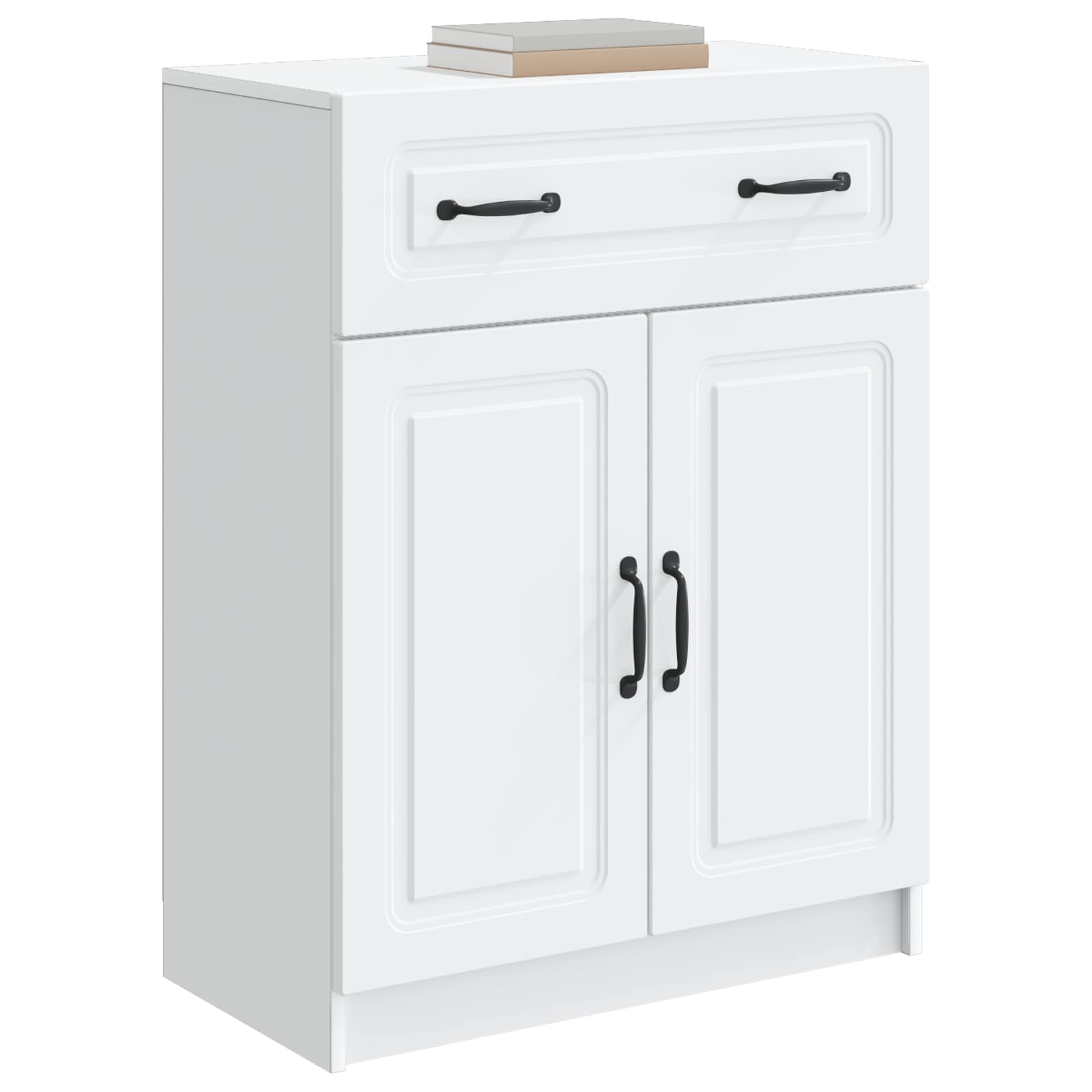 Sideboard with Drawer White 66 x 34.5 x 87 cm Engineered Wood
