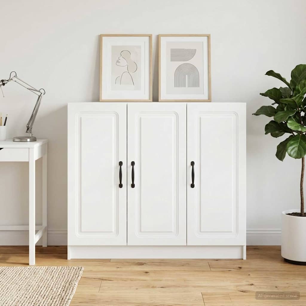 Sideboard White 89 x 34.5 x 77 cm Engineered Wood