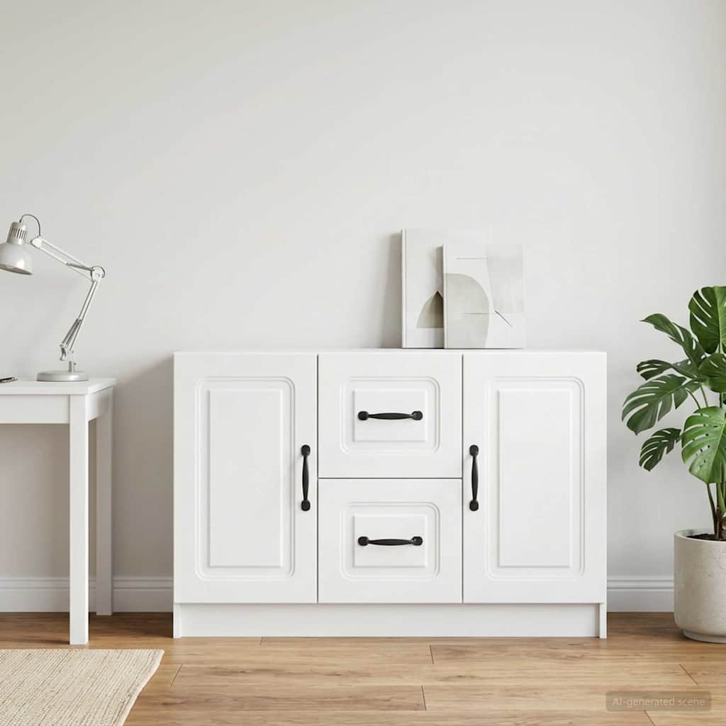 Sideboard White 89 x 34.5 x 57 cm Engineered Wood