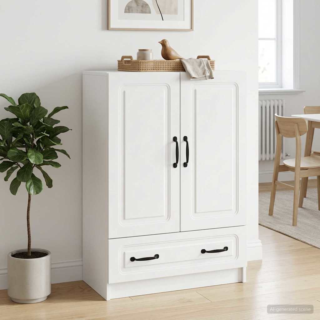 Sideboard White 66 x 34.5 x 92 cm Engineered Wood