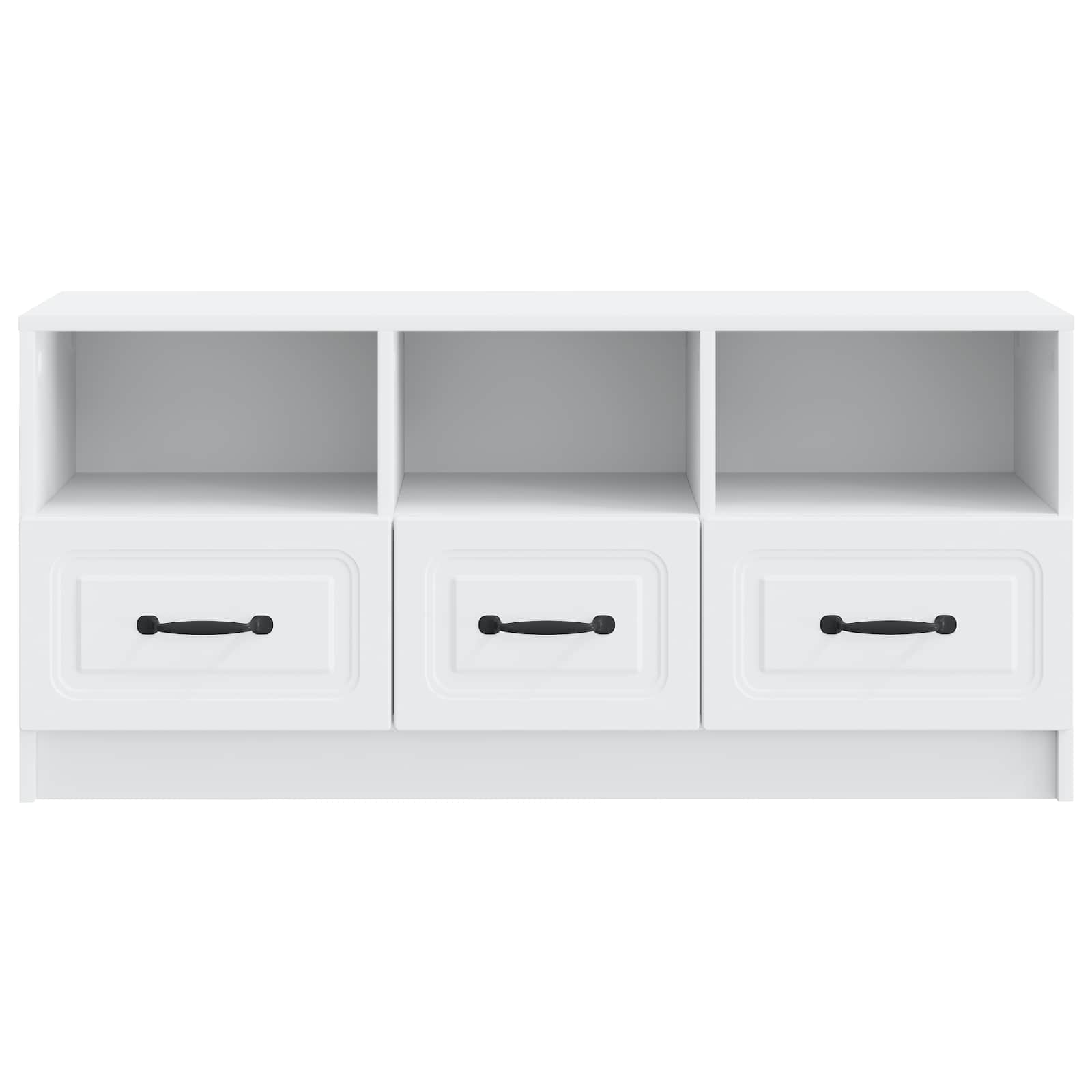 TV Cabinet with Drawer White 102 x 34.5 x 47 cm Engineered Wood