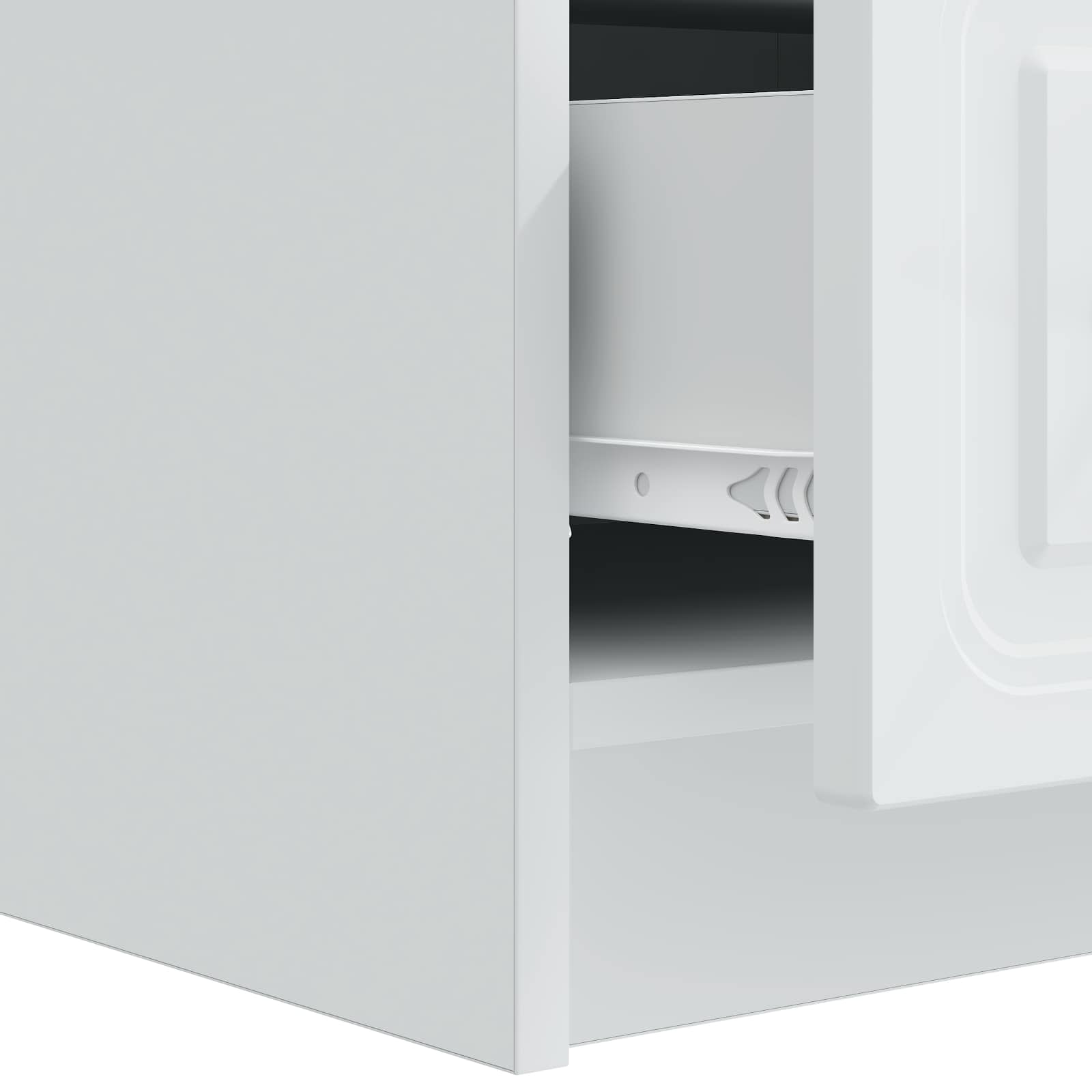 TV Cabinet with Drawer White 147 x 34.5 x 27 cm Engineered Wood
