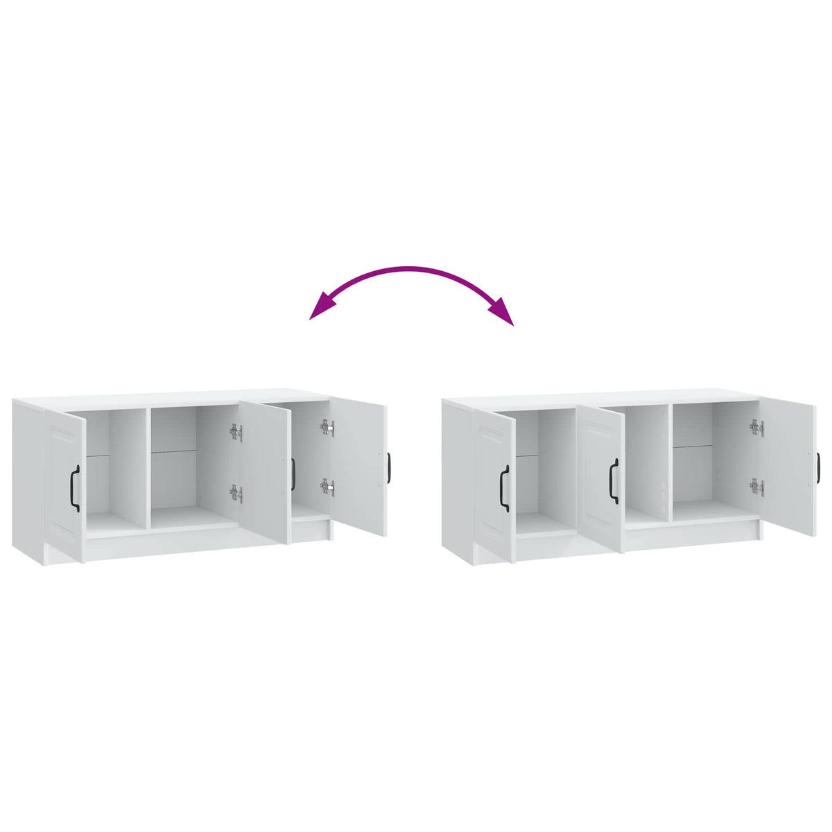 TV Cabinet White 99 x 34.5 x 47 cm Engineered Wood