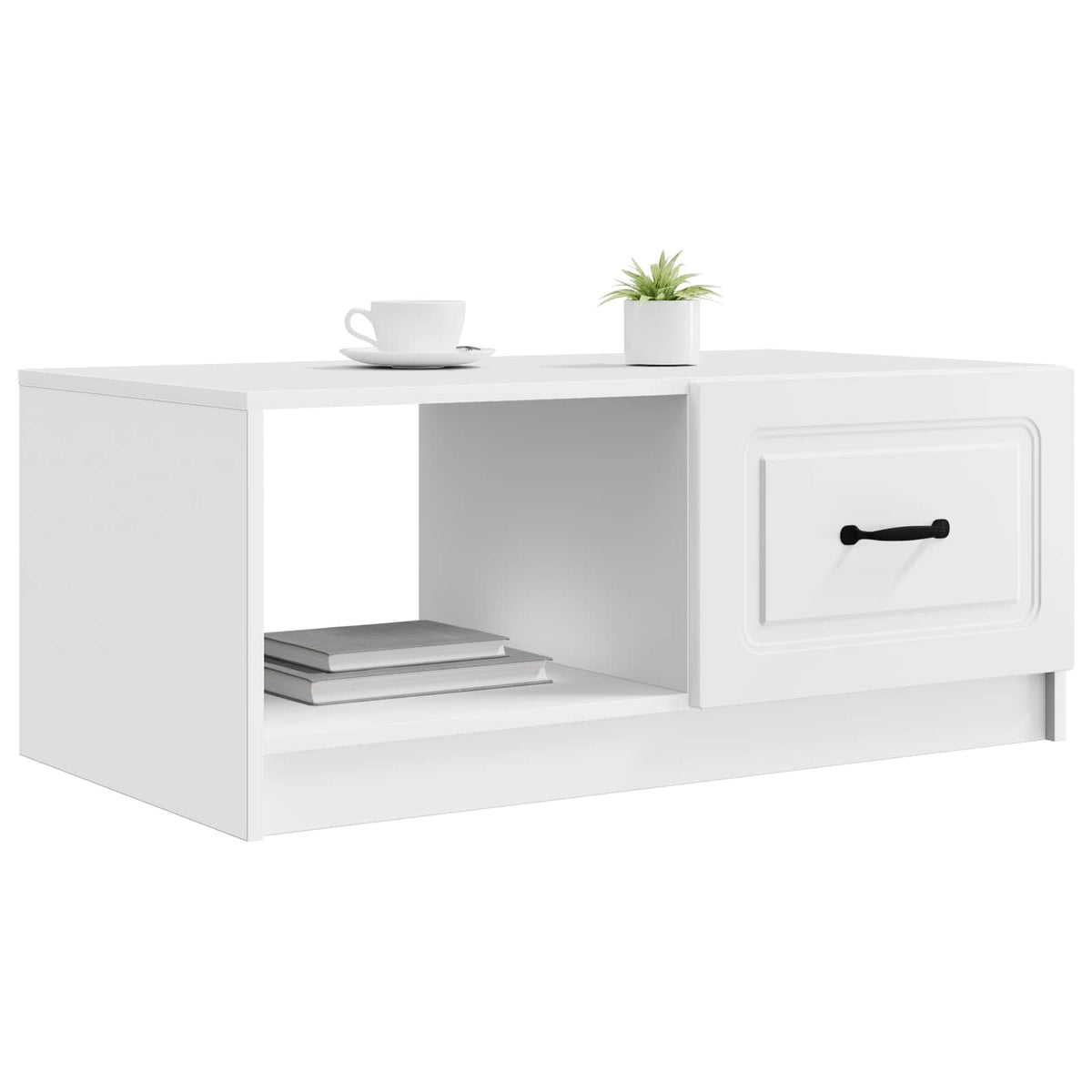 Coffee Table White 90 x 50 x 37 cm Engineered Wood