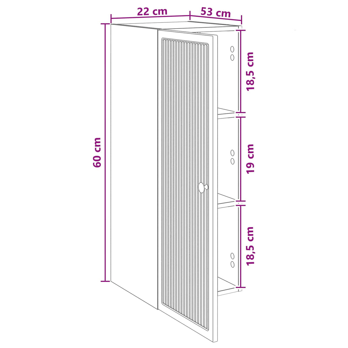 Wall-Mounted Cabinet White 33 x 34.5 x 90 cm Engineered Wood