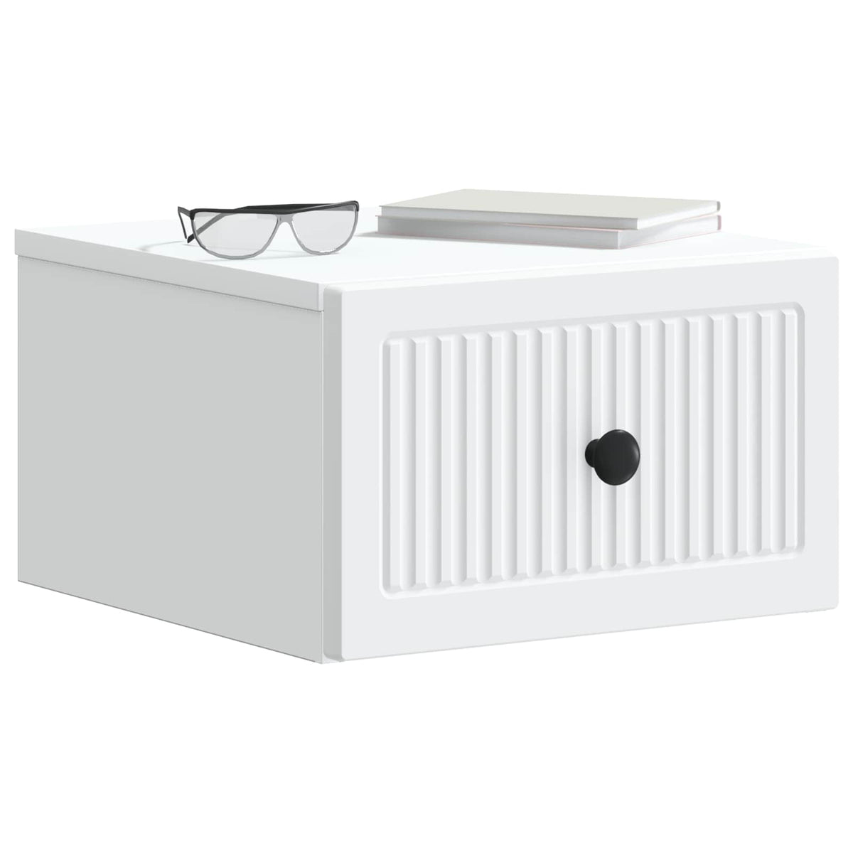 Wall-Mounted Bedside Cabinet White 33 x 34.5 x 20 cm