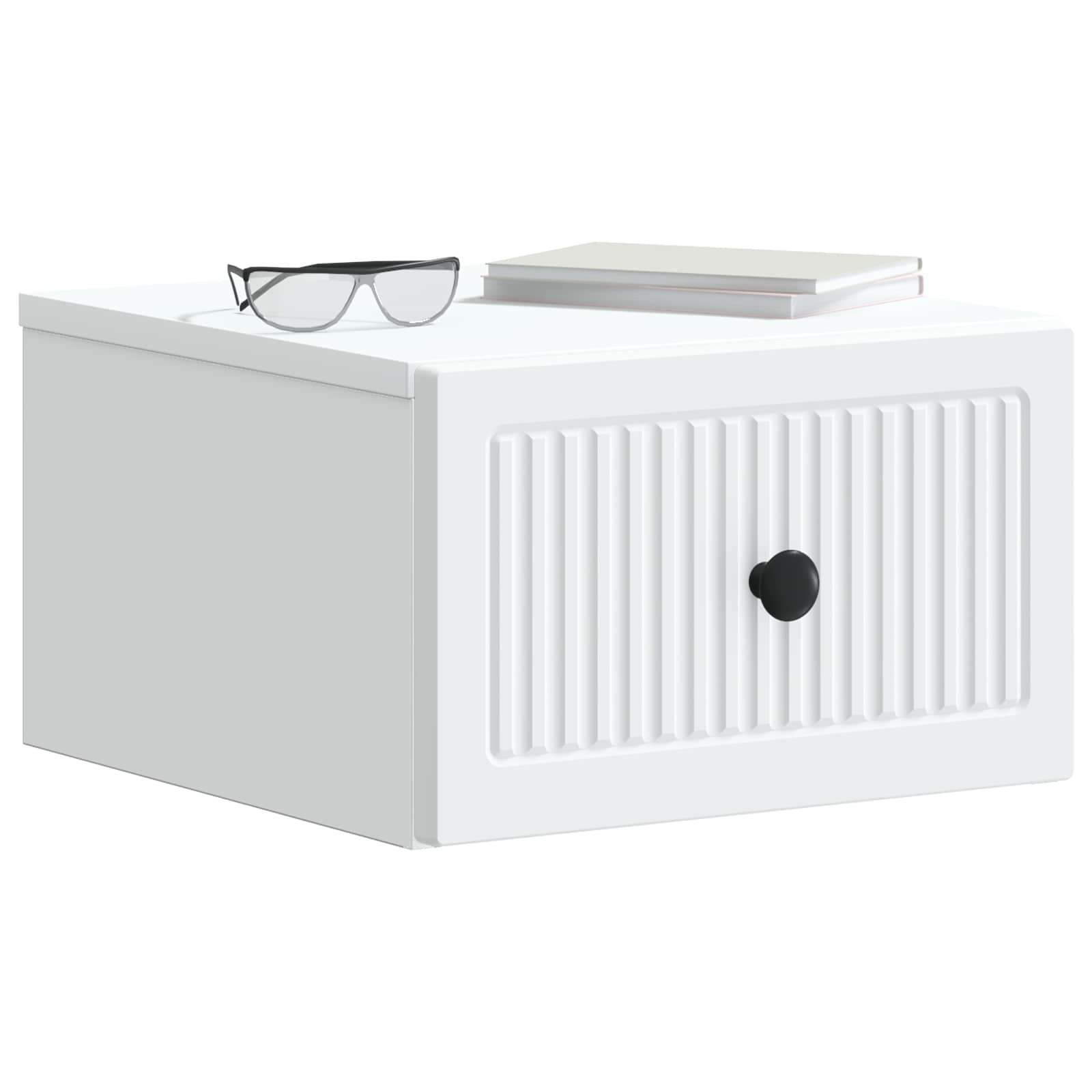Wall-Mounted Bedside Cabinet White 33 x 34.5 x 20 cm