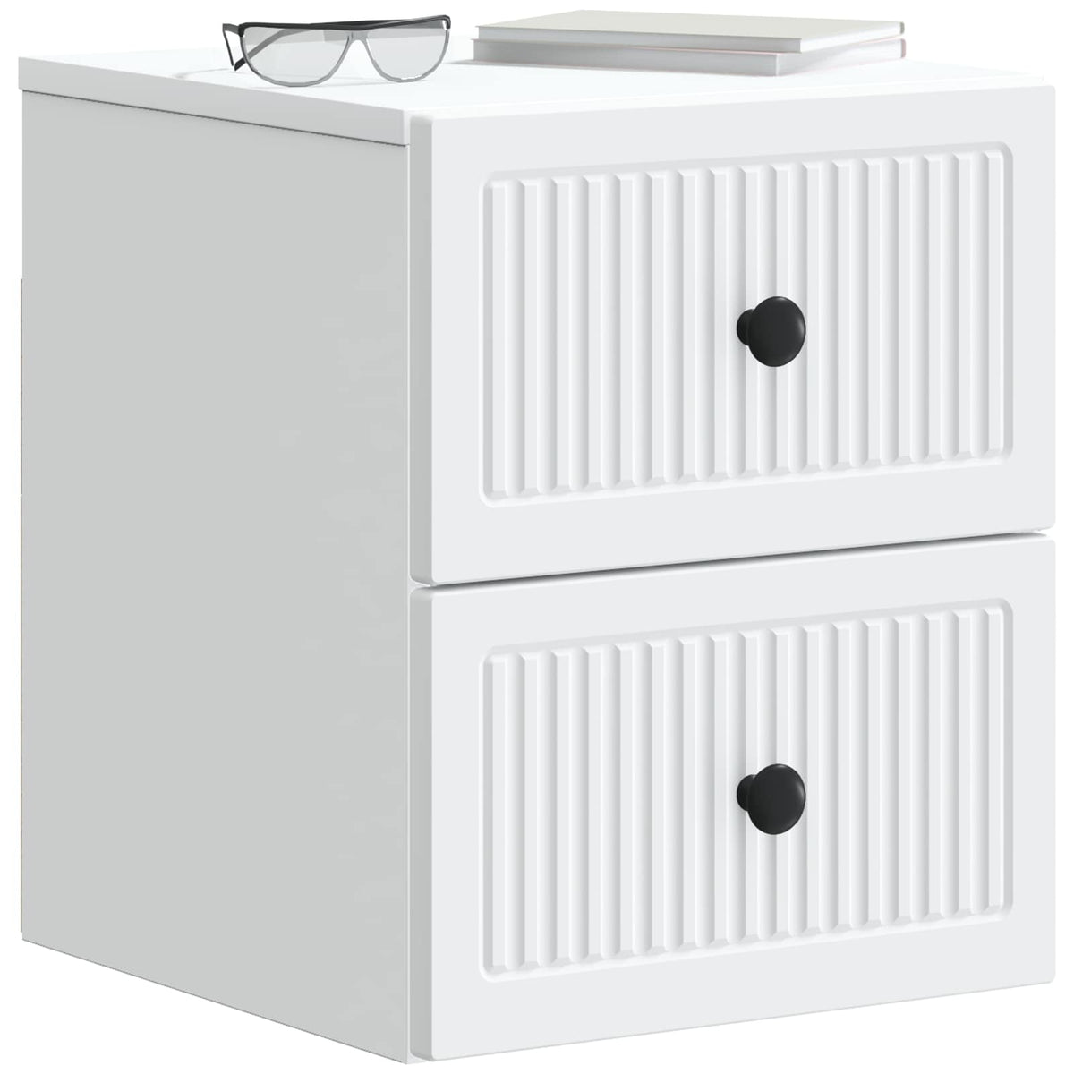Wall-Mounted Bedside Cabinet White 33 x 34.5 x 40 cm