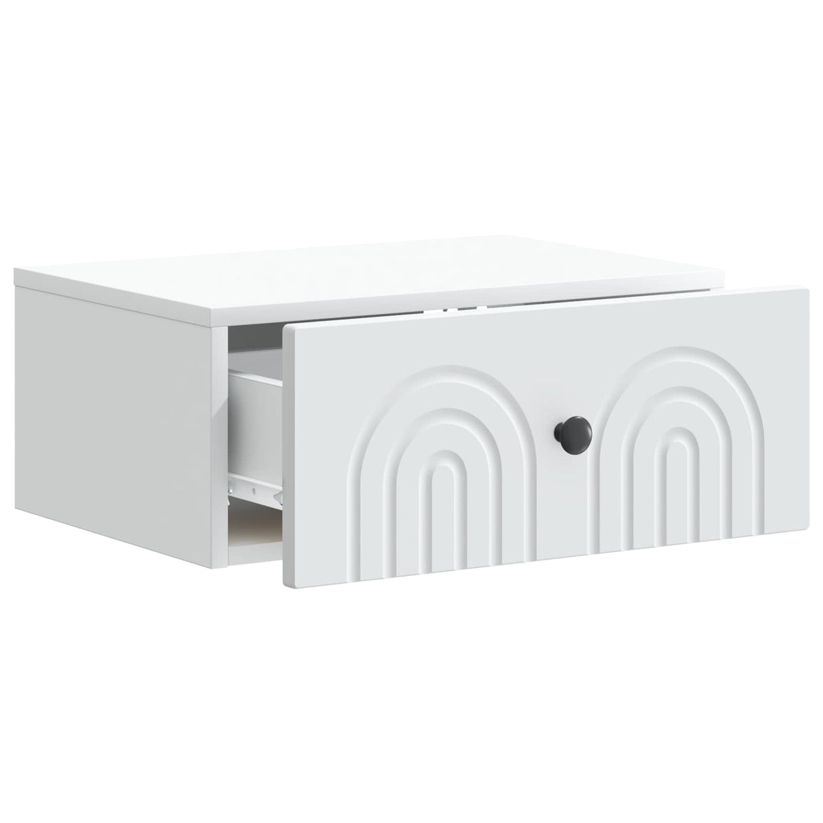 Wall-Mounted Bedside Cabinet White 49 x 34.5 x 20 cm