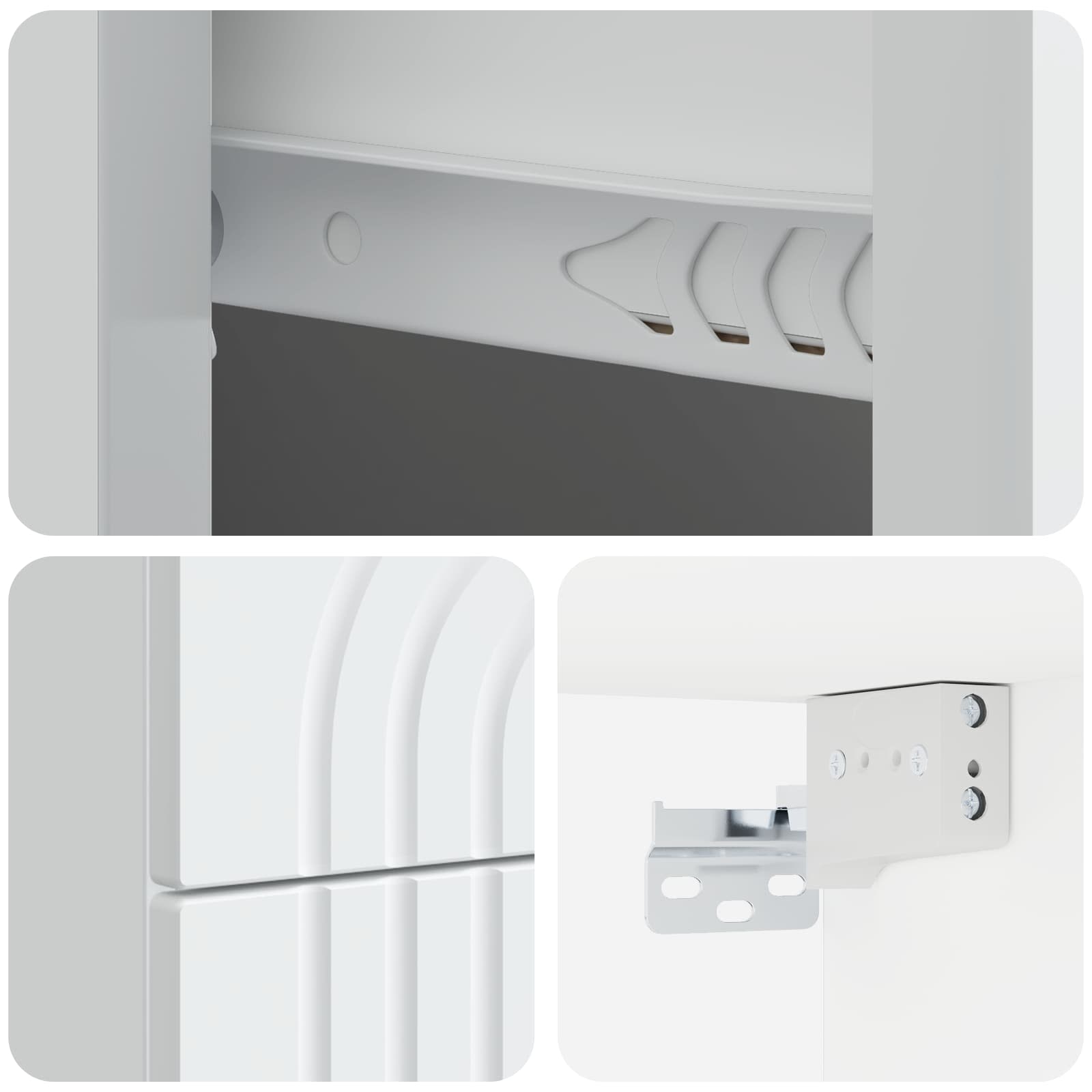 Wall-Mounted Bedside Cabinet White 33 x 34.5 x 40 cm