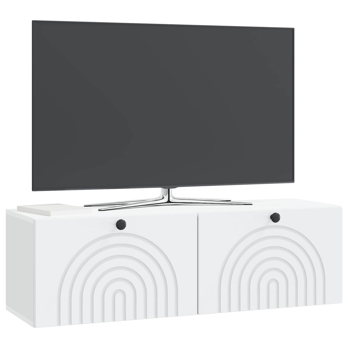 Wall-Mounted TV Cabinet White 98 x 31 x 30 cm Engineered Wood