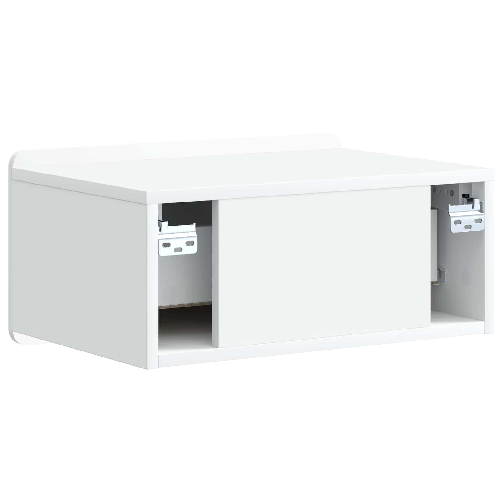 Wall-Mounted Bedside Cabinet White 49 x 34.5 x 24 cm