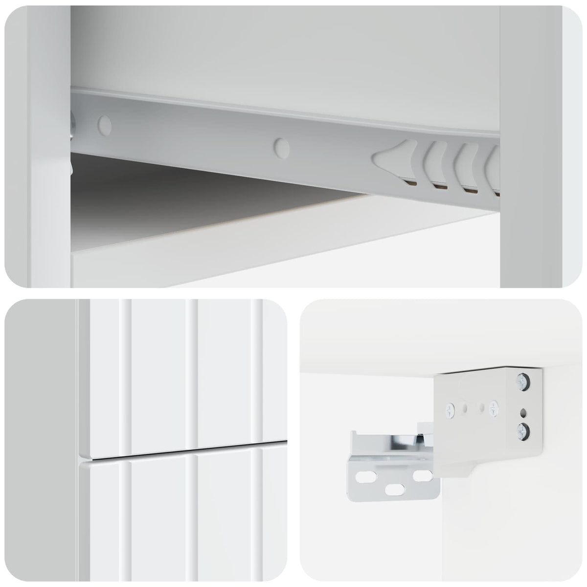 Wall-Mounted Bedside Cabinet White 33 x 34.5 x 43 cm