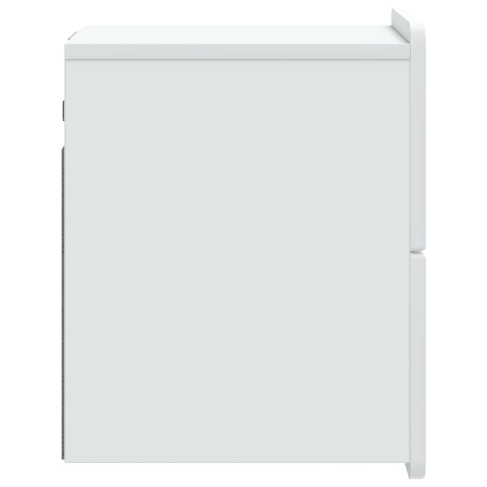 Wall-Mounted Bedside Cabinet White 33 x 34.5 x 43 cm