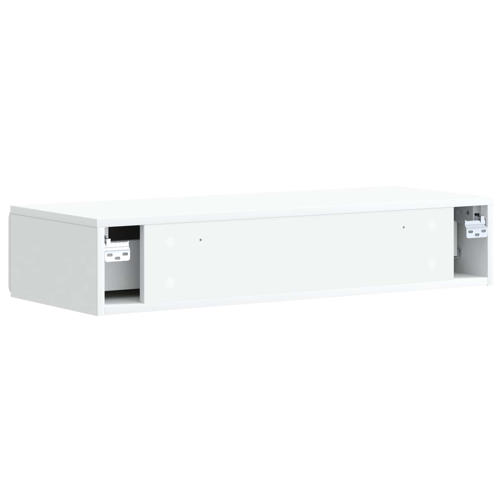 Wall-Mounted Side Table Wall-mounted White 87.5 x 34.5 x 17 cm