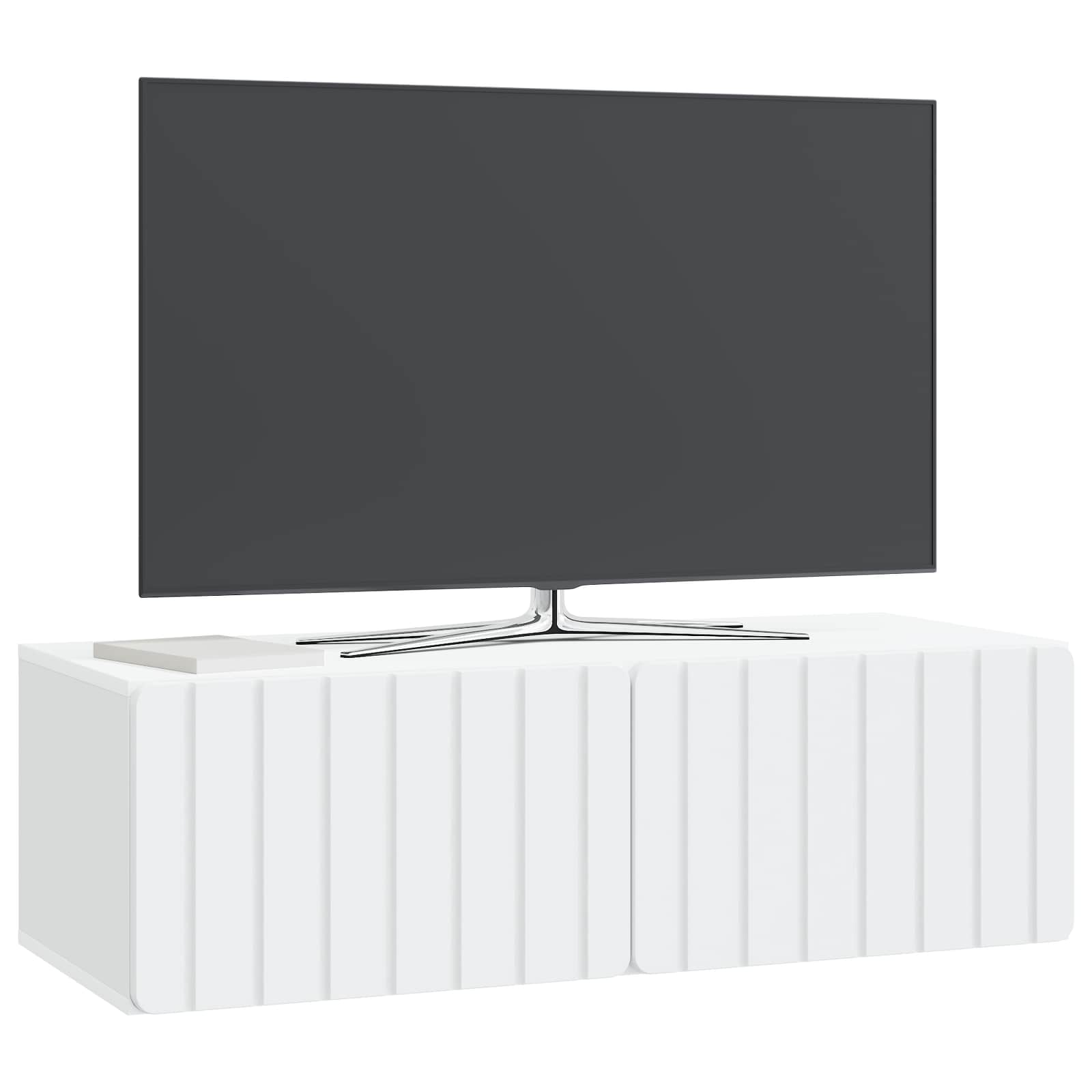 Wall-Mounted TV Cabinet White 98 x 41 x 30 cm Engineered Wood