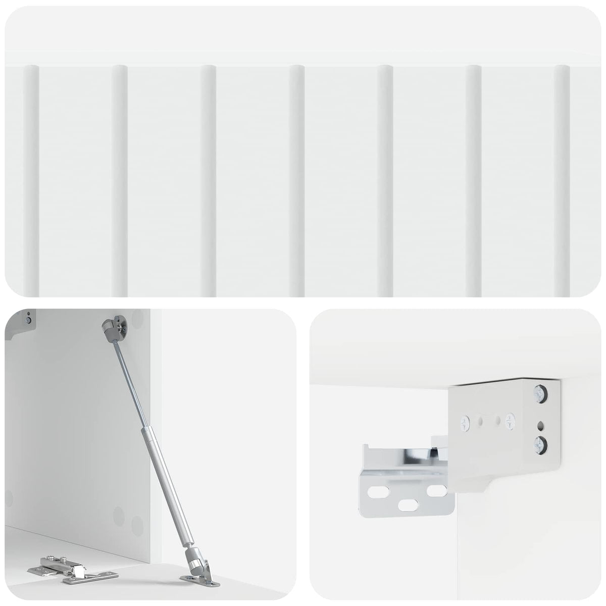 Wall-Mounted TV Cabinet White 98 x 31 x 30 cm Engineered Wood