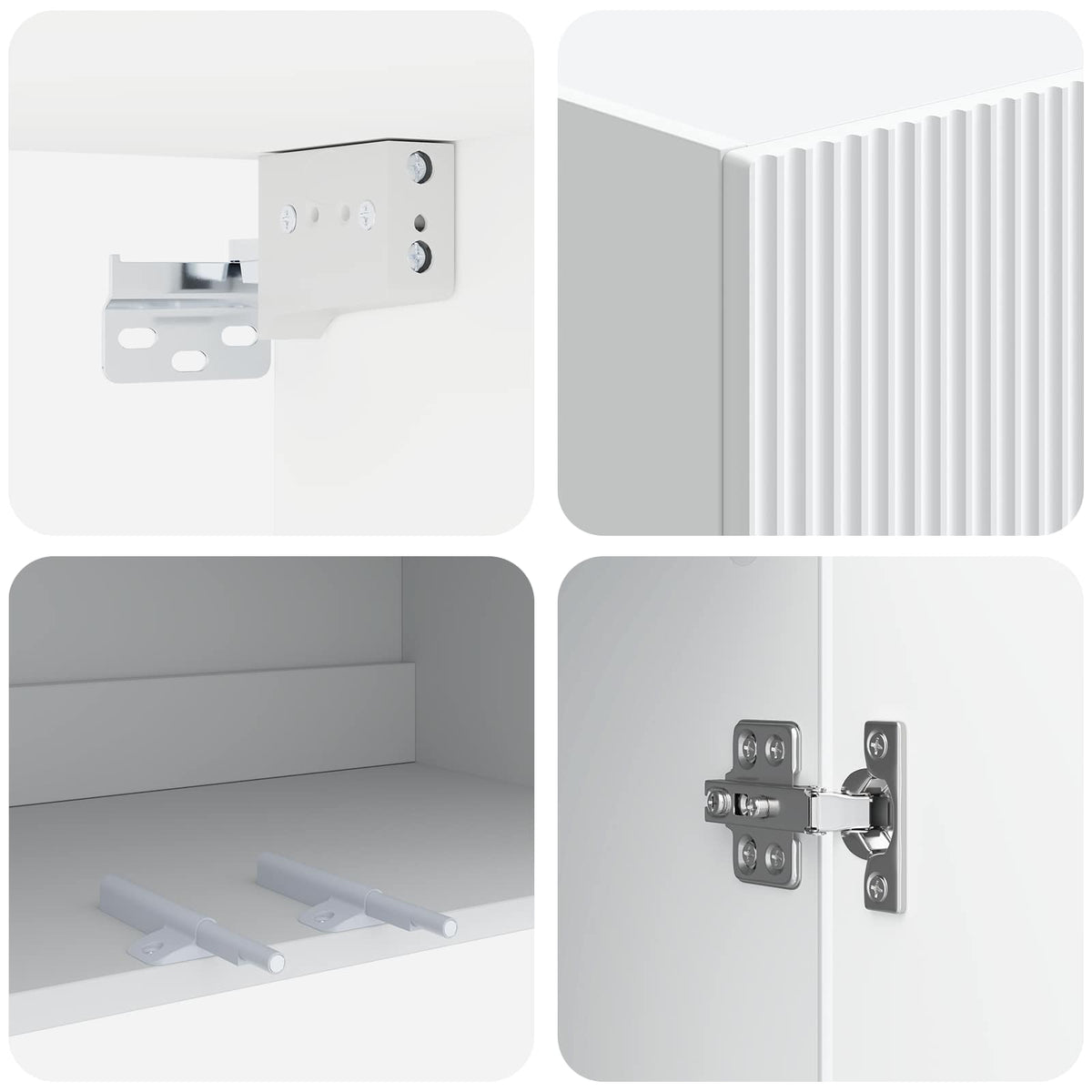 Wall-Mounted Cabinet White 66 x 34.5 x 90 cm Engineered Wood